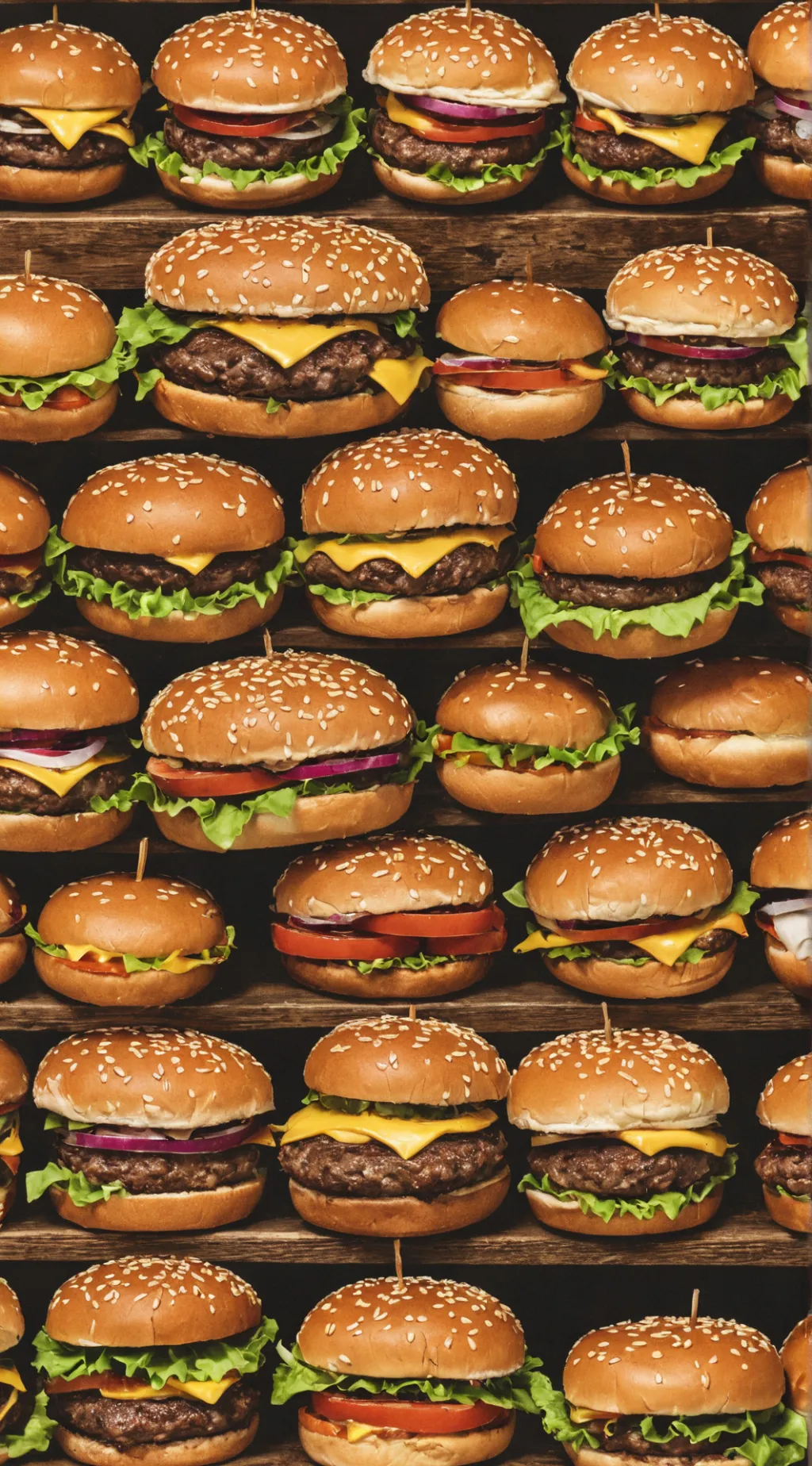 ai character: All the burgers! background