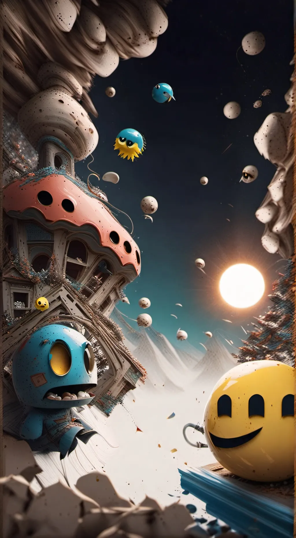 ai character: pac man background