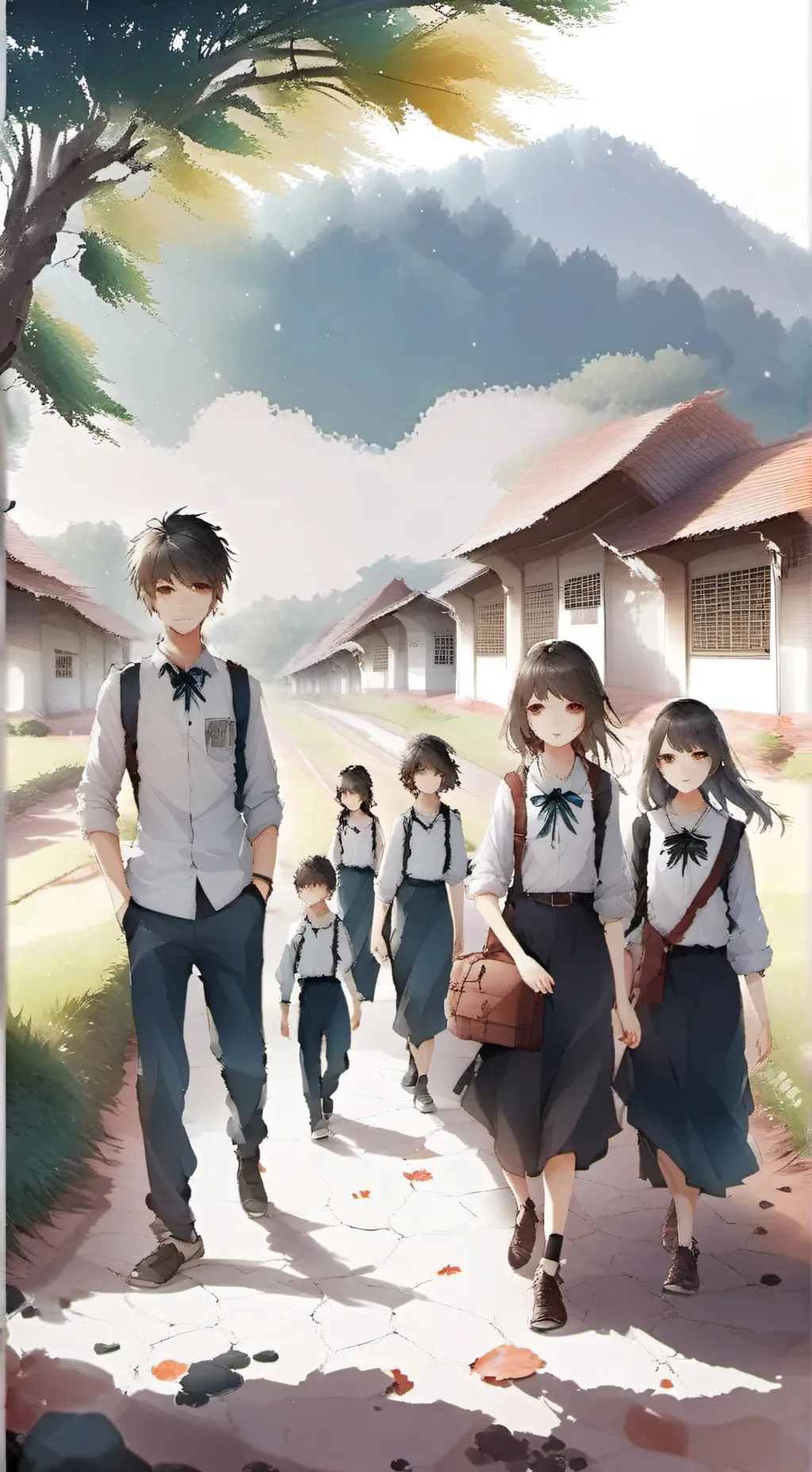 ai character: Sekolah Menengah 🏫 background