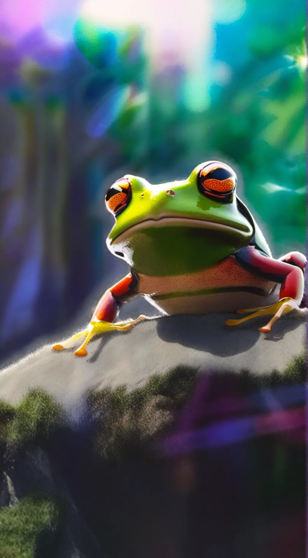 ai character: froggy background