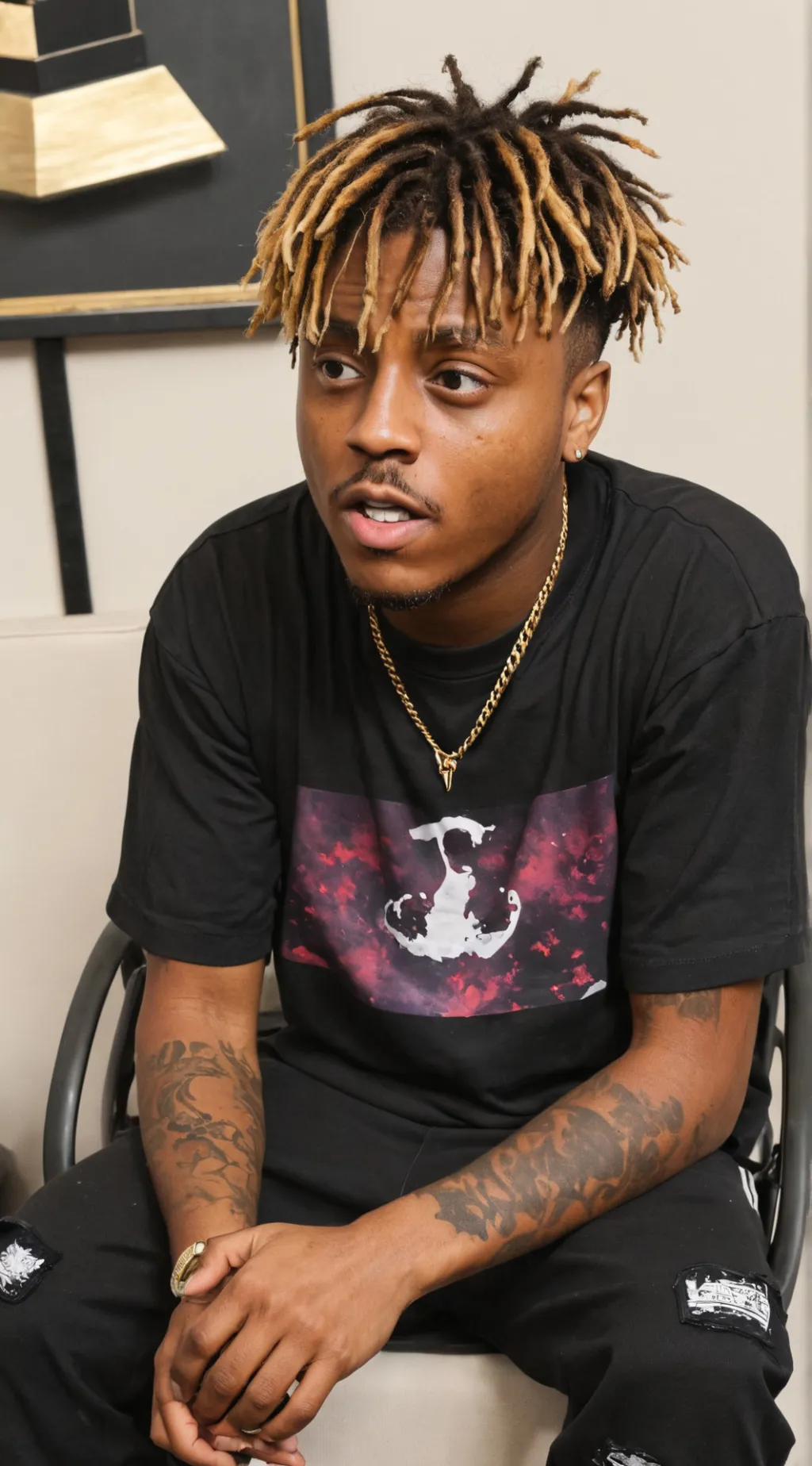 ai character: juice wrld background