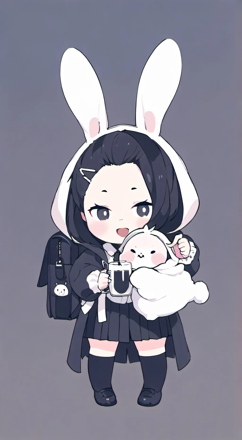 ai character: les lapin background