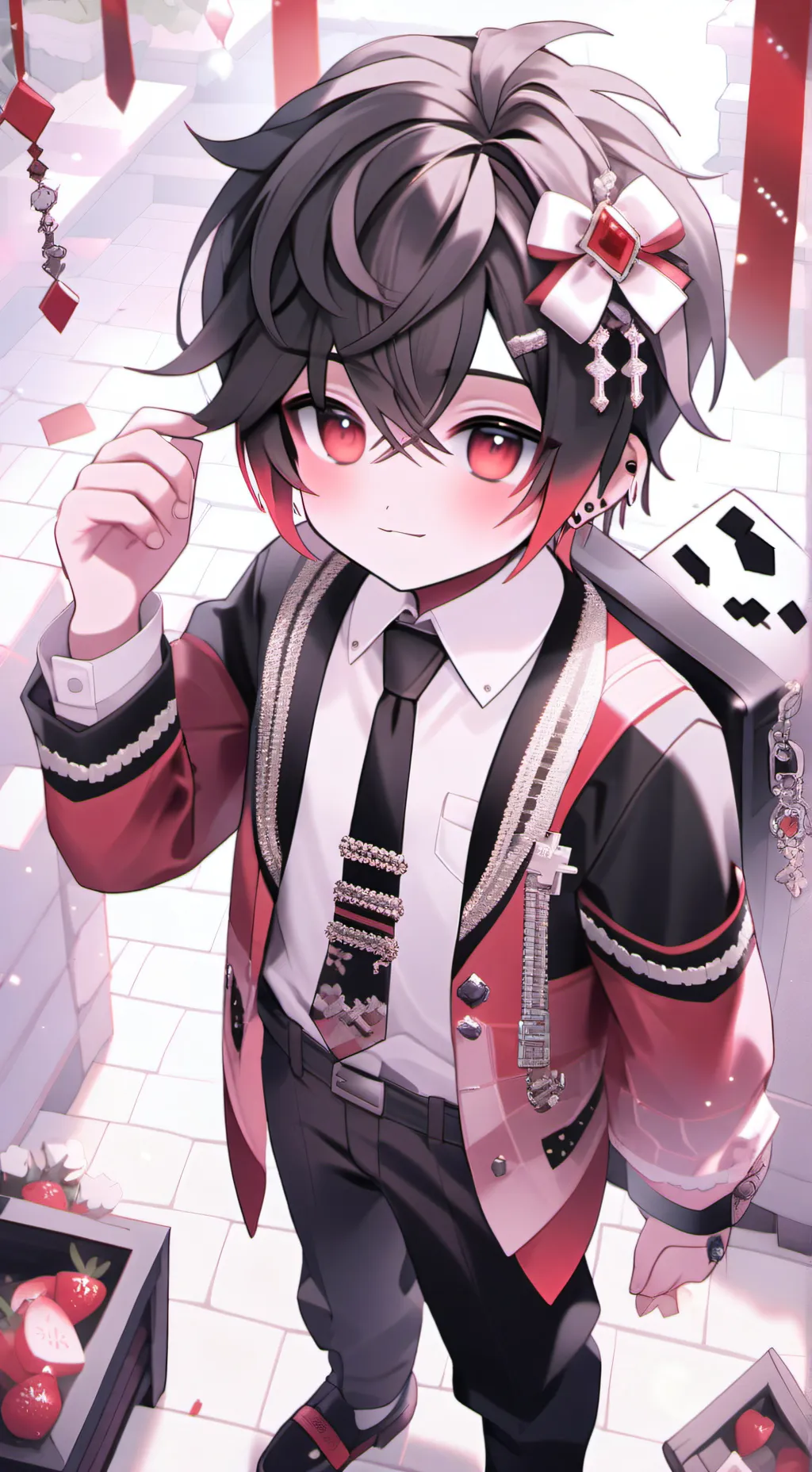 ai character: Magenta SkyBoy background