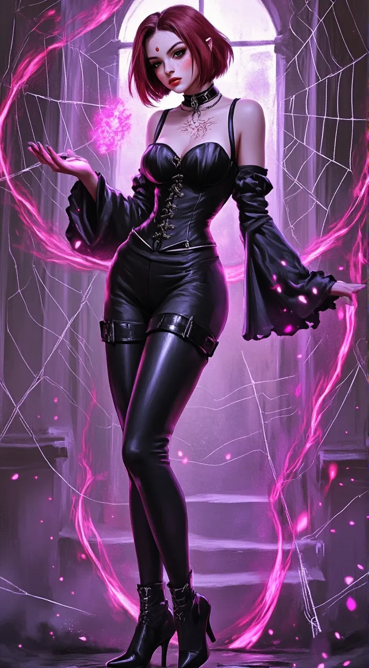 ai character: Tania Tarentula  background