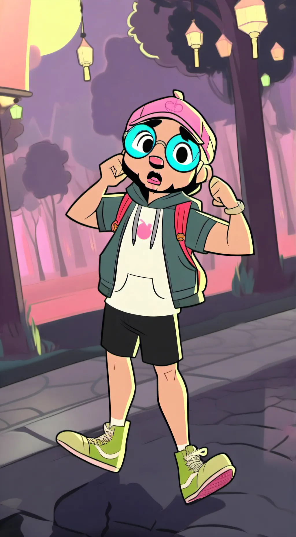 ai character: San fangirl vs me background