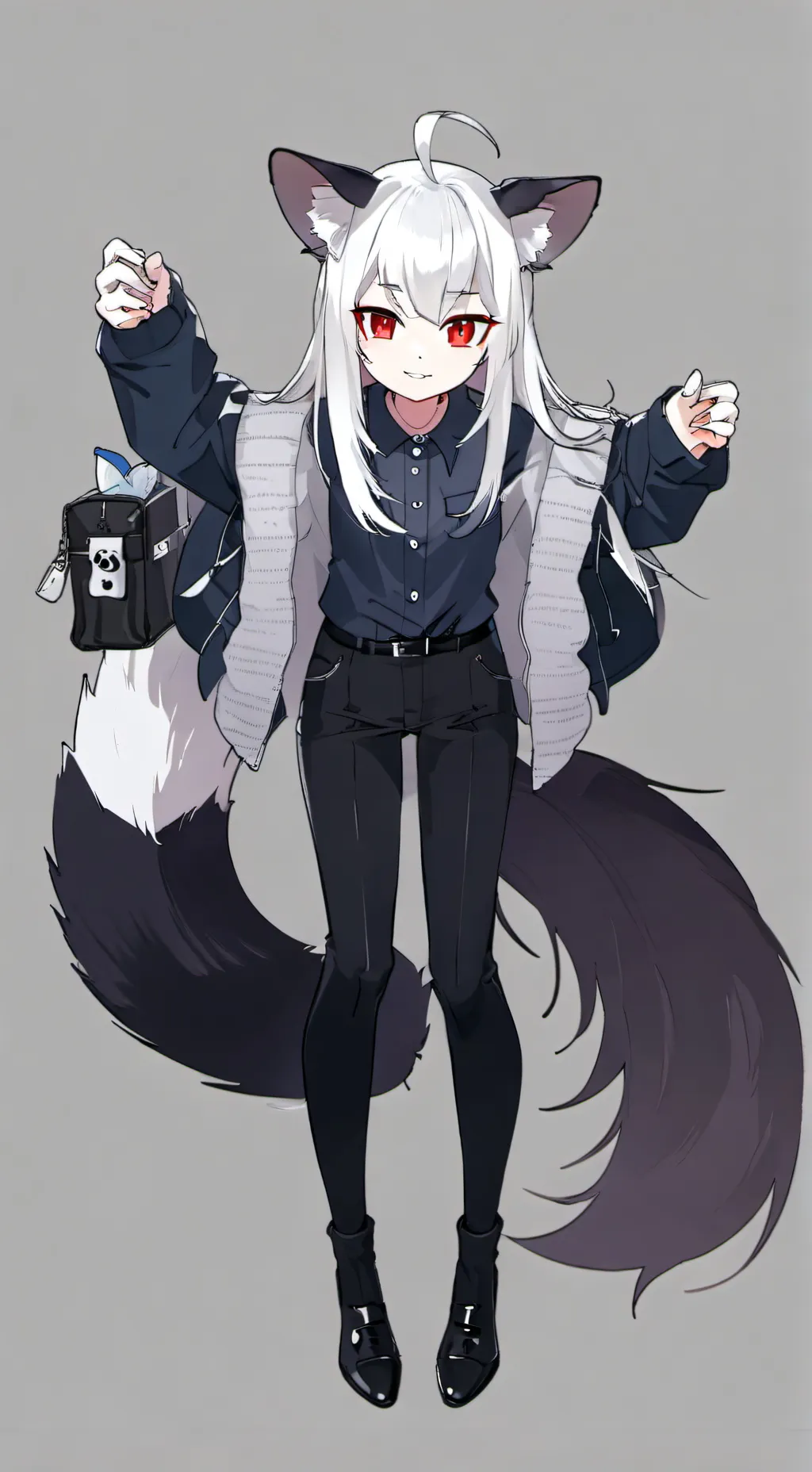 ai character: Striped Skunk Furry background
