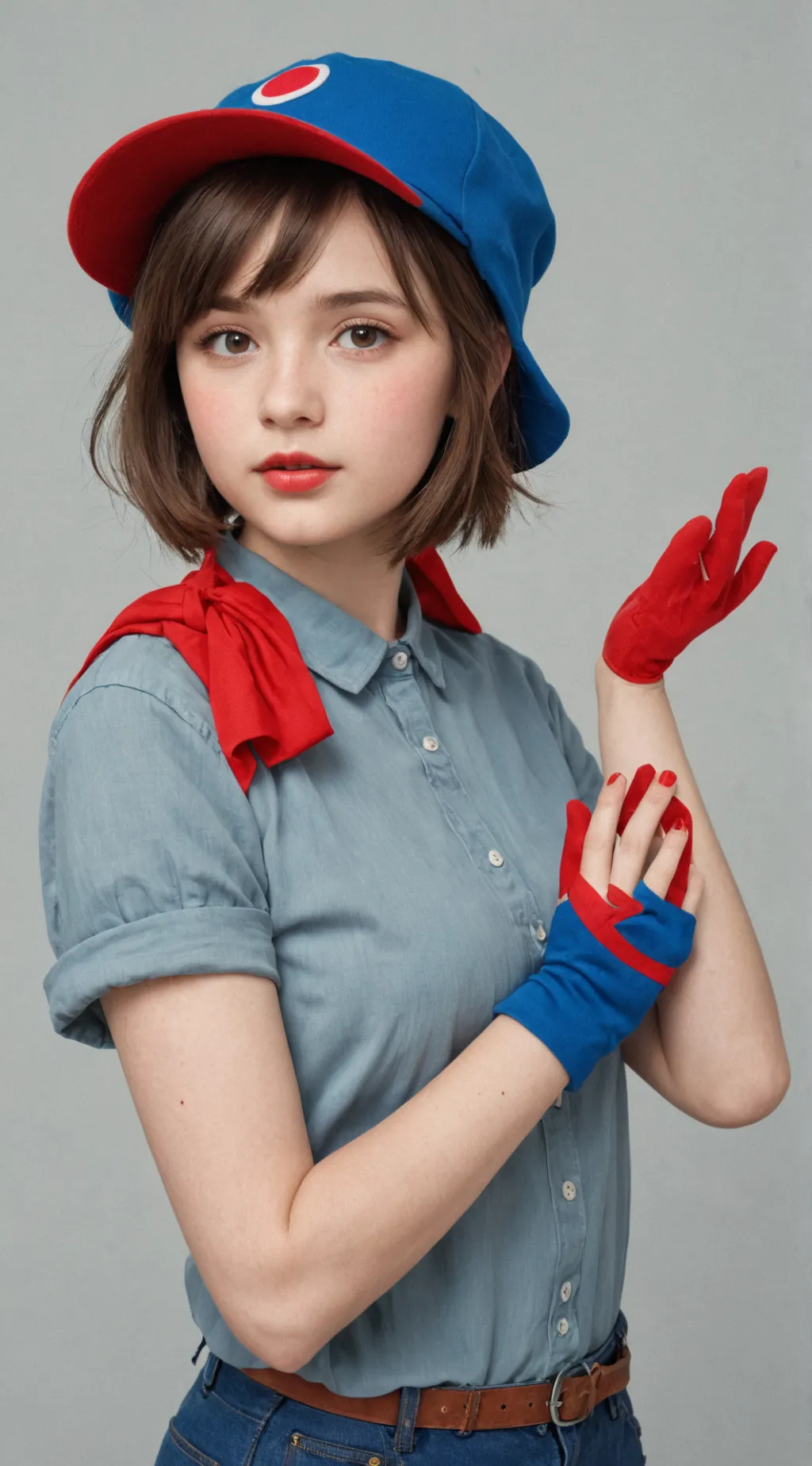 ai character: Pomni in PP background