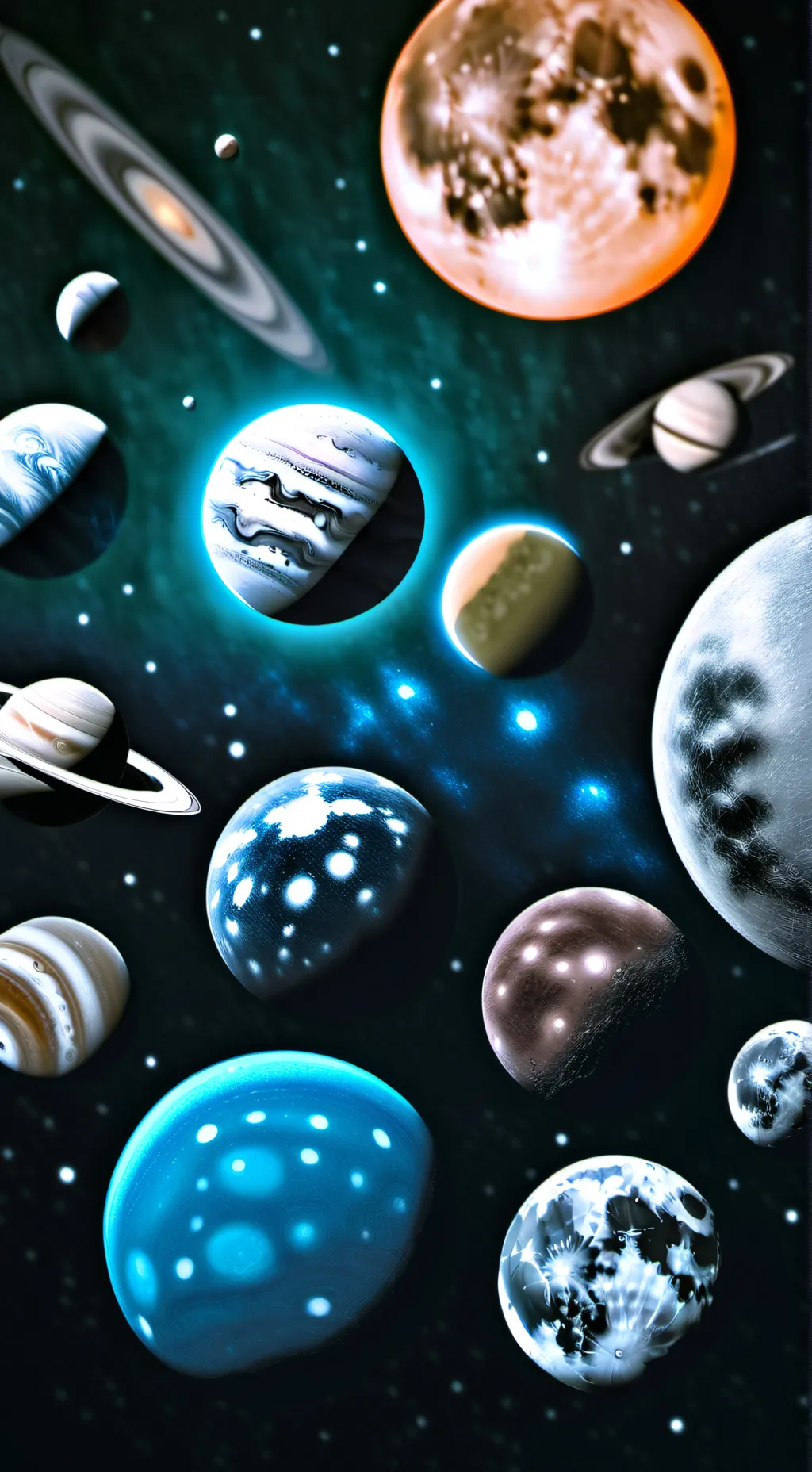 ai character: sistema solare background