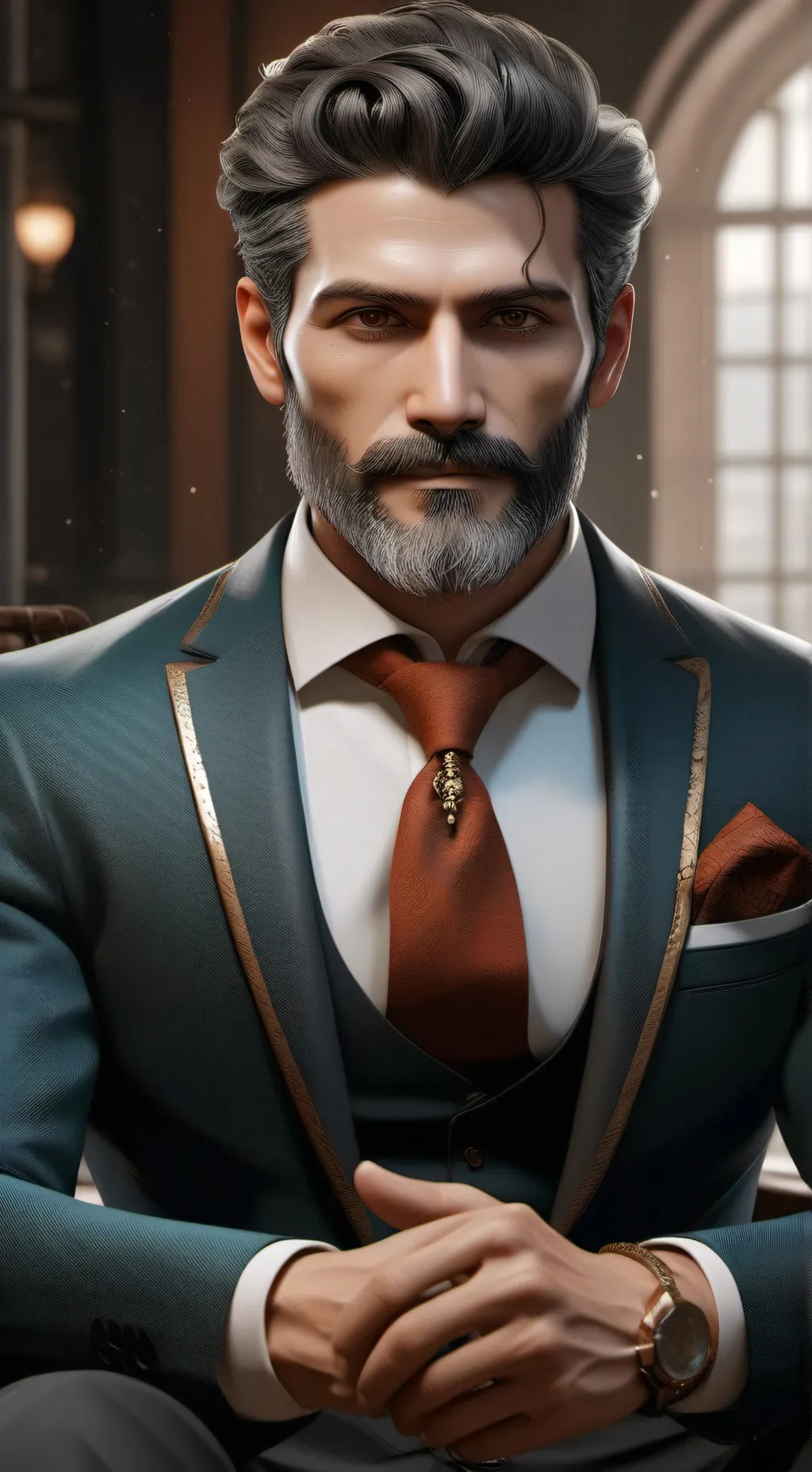 ai character: Boss background