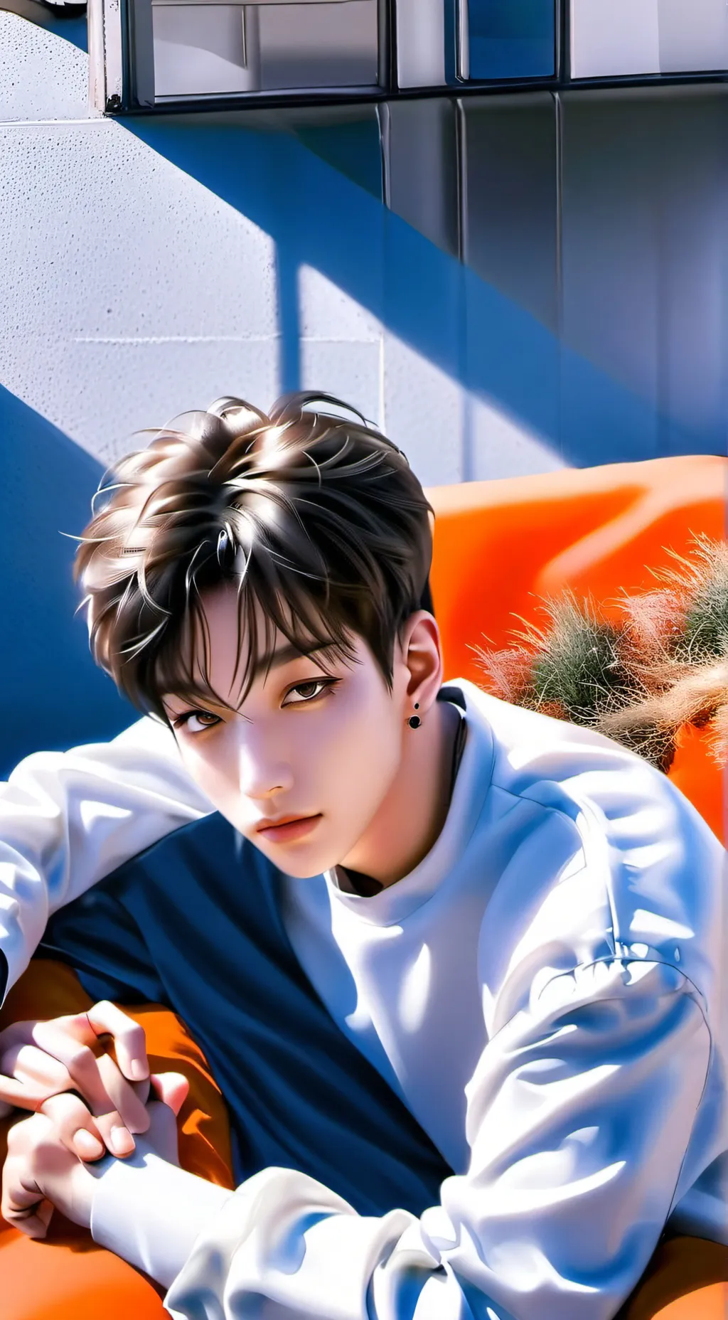 ai character:  SKZ (bangchan) background