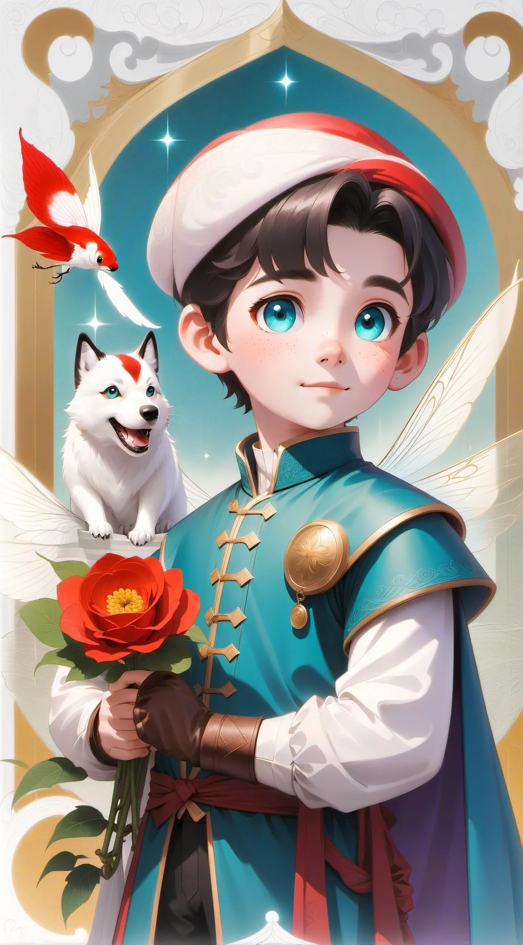 ai character: bfdi four  background