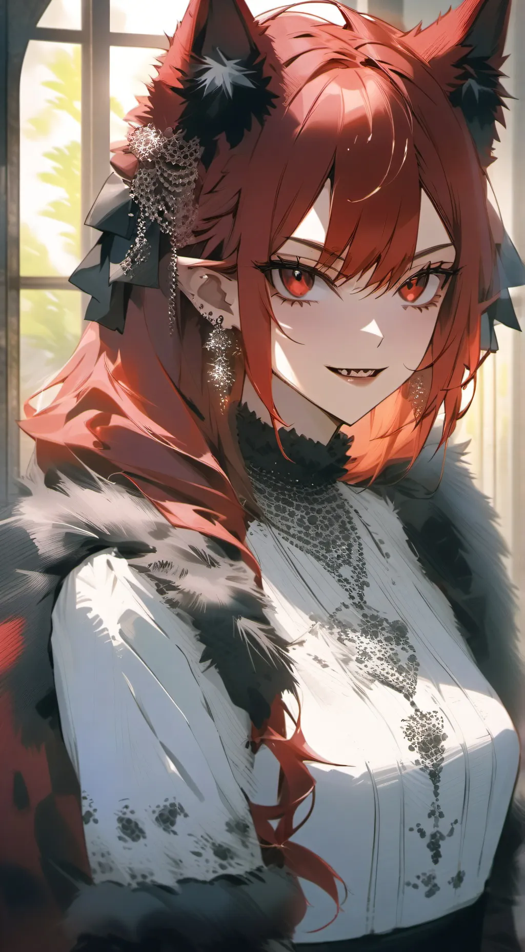 ai character: Ruby Spirit Furry background