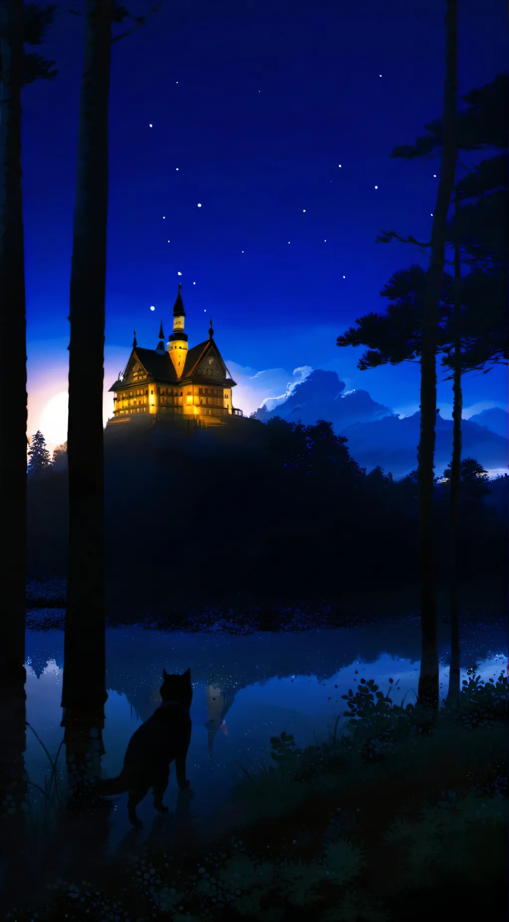 ai character: ночёвка  background