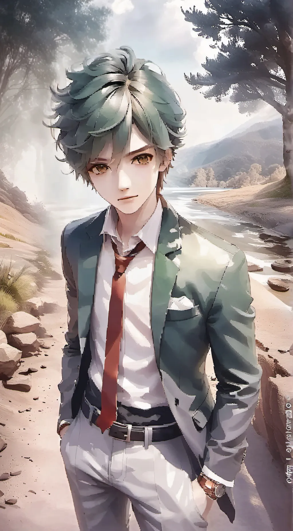 ai character: MHA hotel background