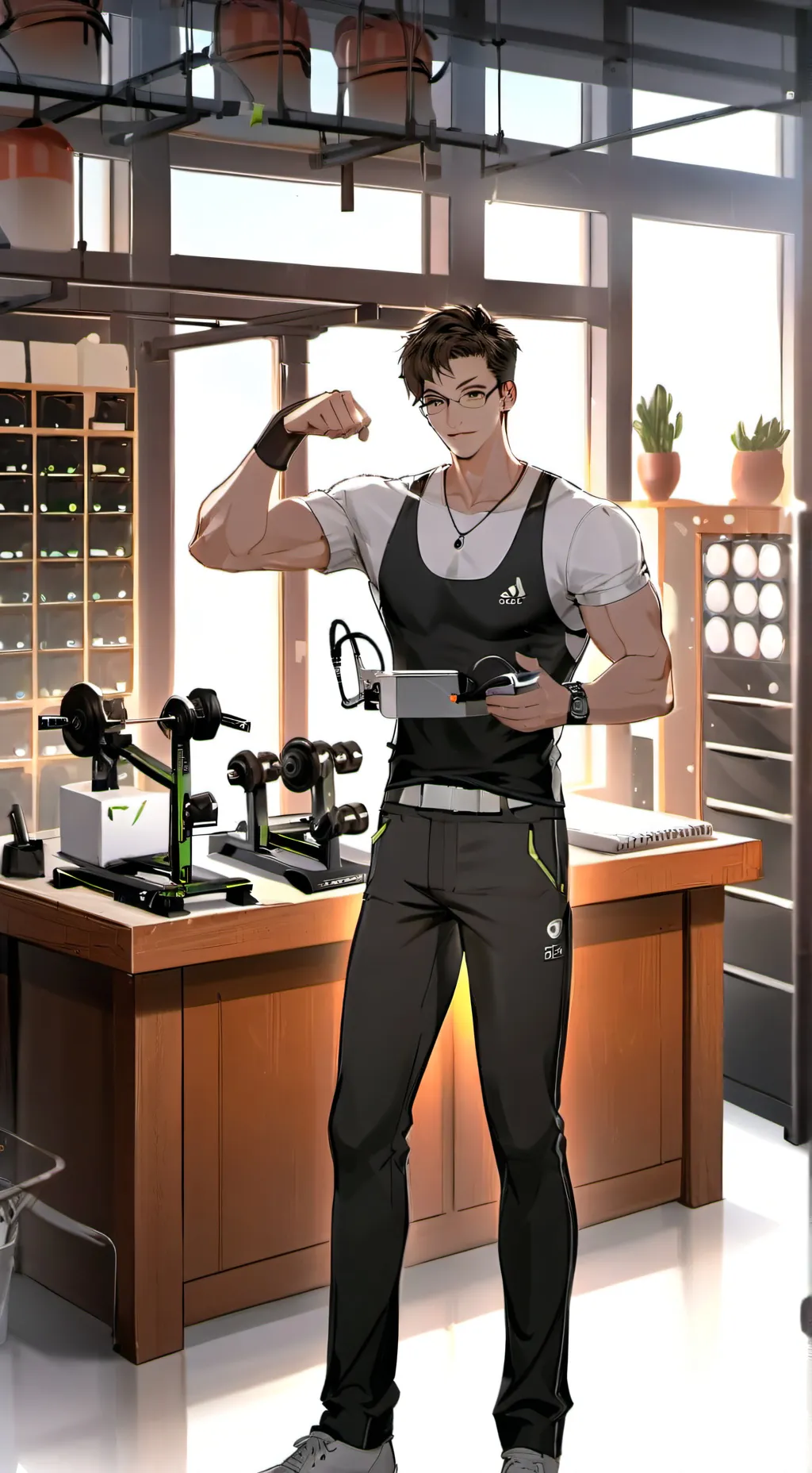 ai character: The Fitness Tycoon's Quest background