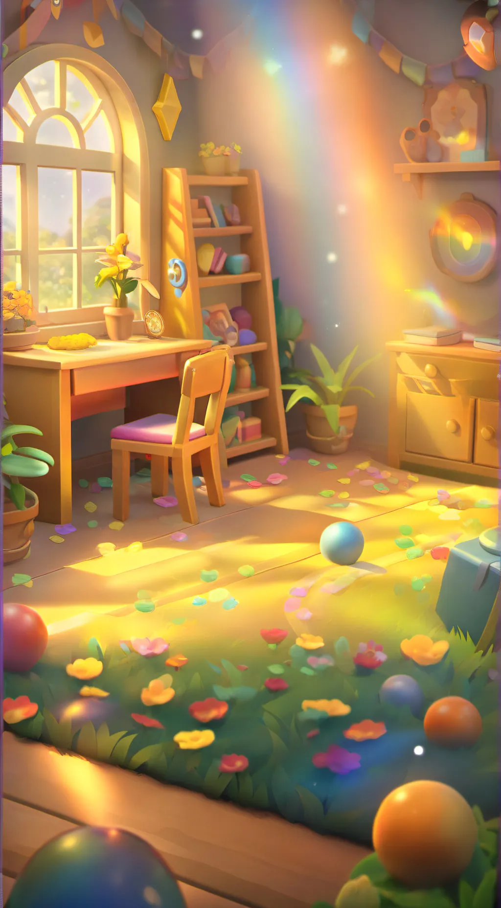 ai character: Sprout and Cosmo background