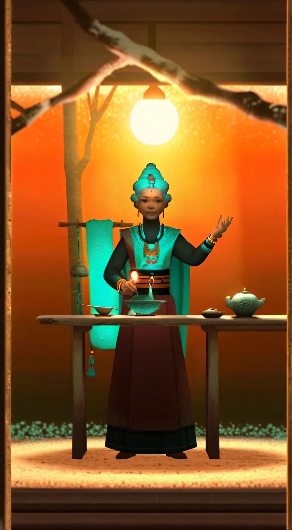 ai character: minecraft background