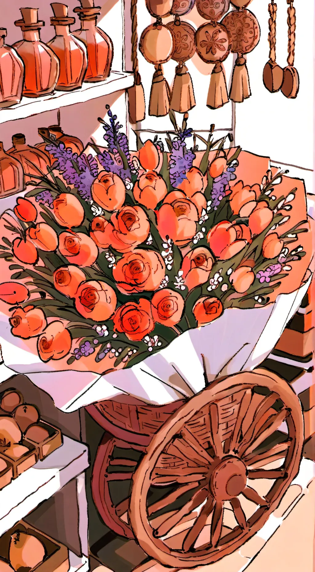 ai character: pinescone background