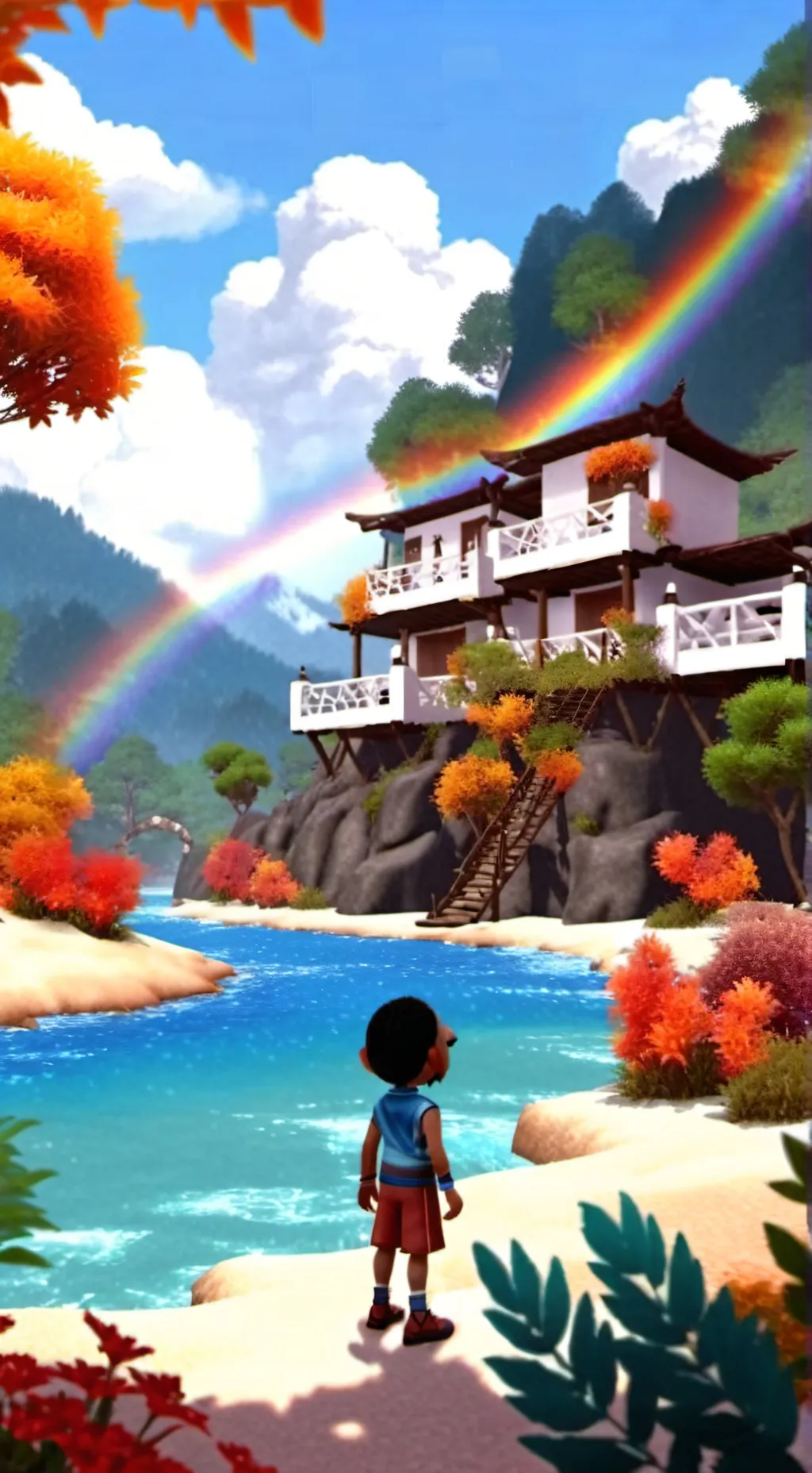 ai character: blue (amigo) background