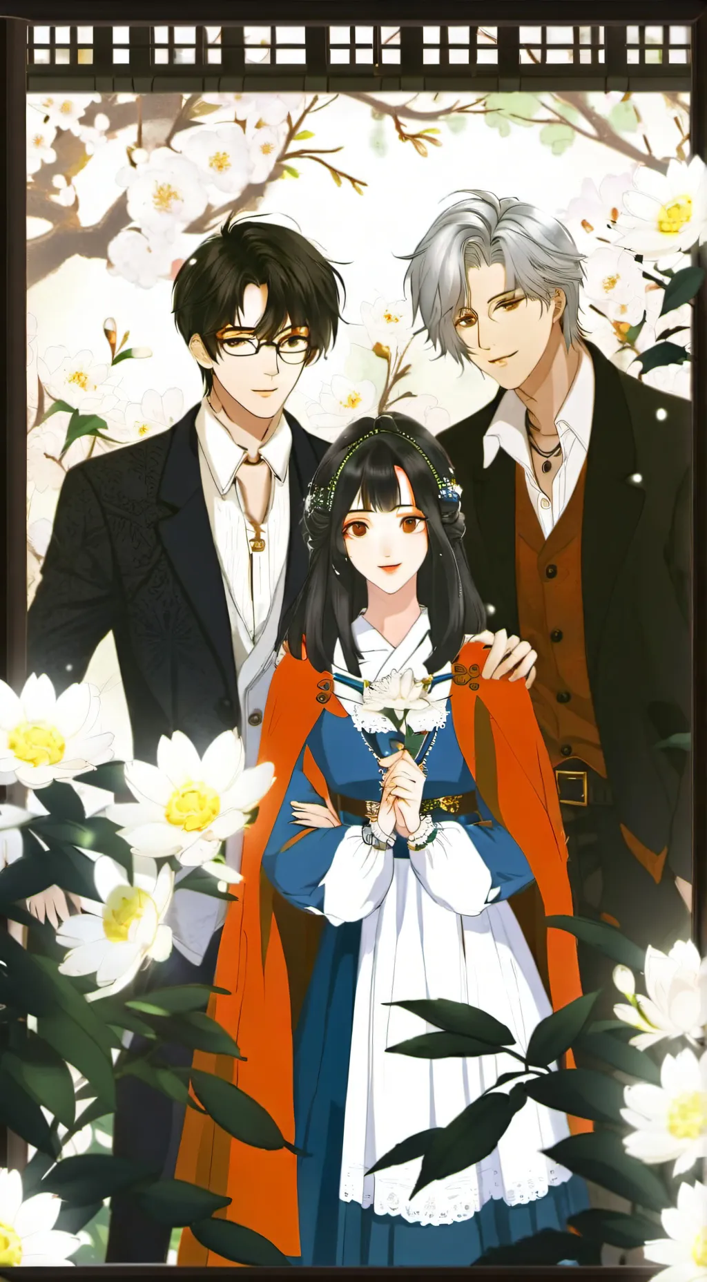 ai character: 2prince 1princess background