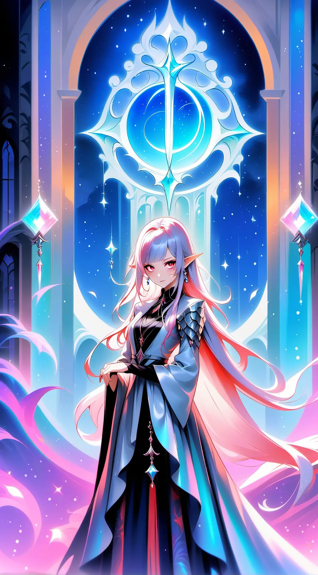 ai character: Moonlight background