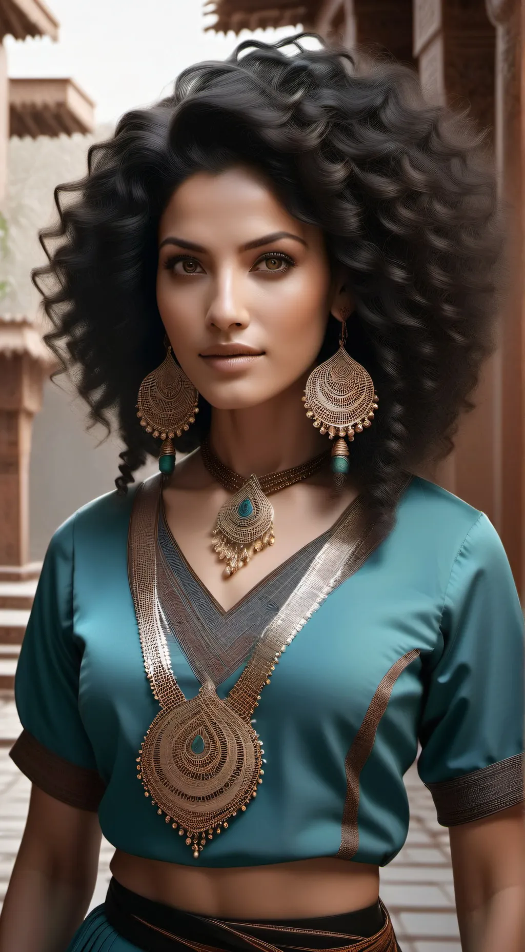 ai character: Moroccan girl background