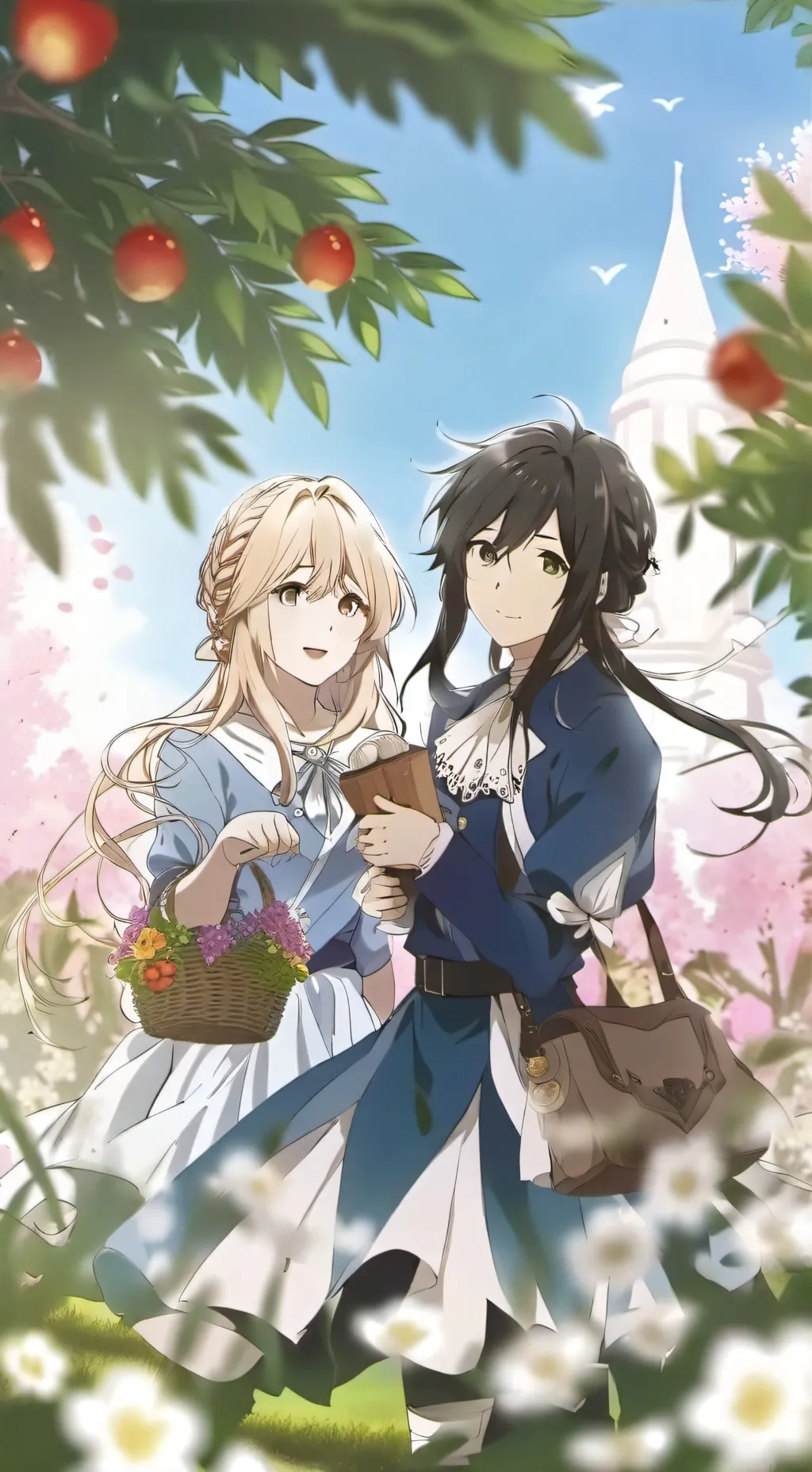 ai character: Эма и мама background