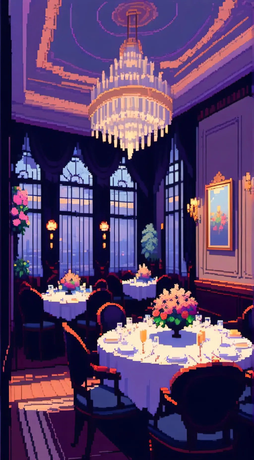 ai character: restaurante background