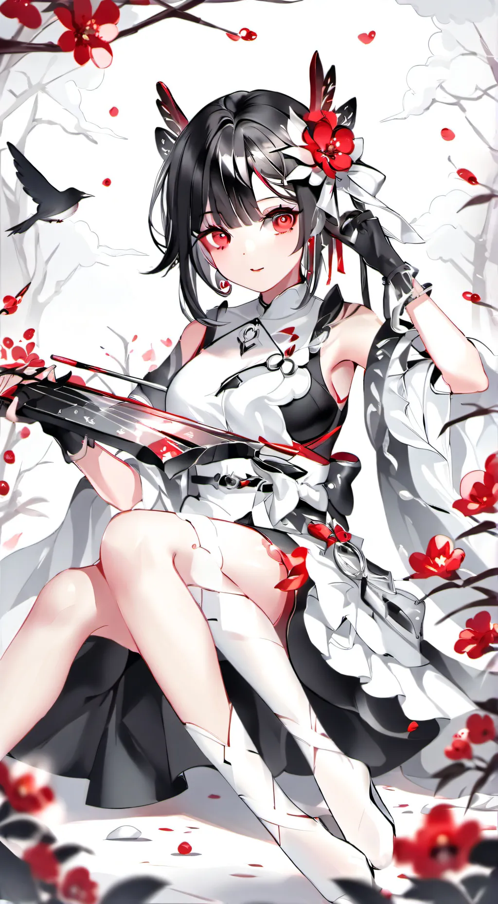 ai character: muzan,uppermoons background