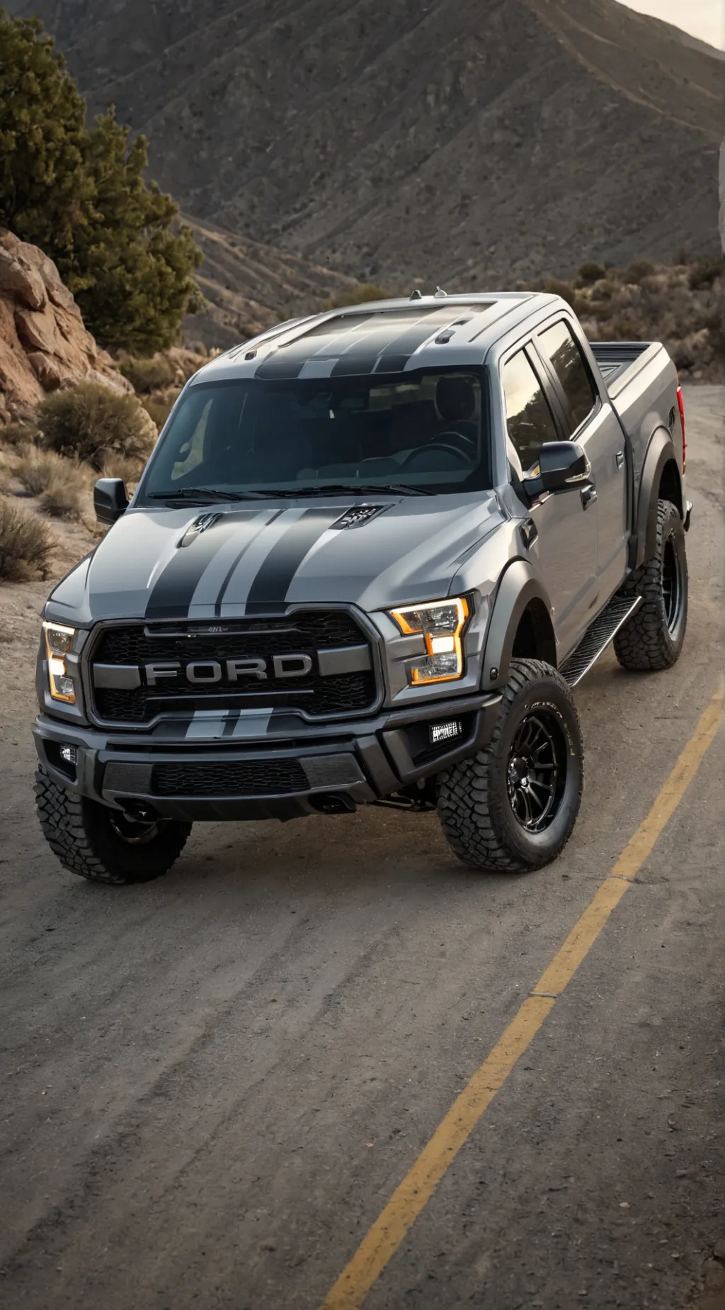 ai character: Ford F-150 Shelby background