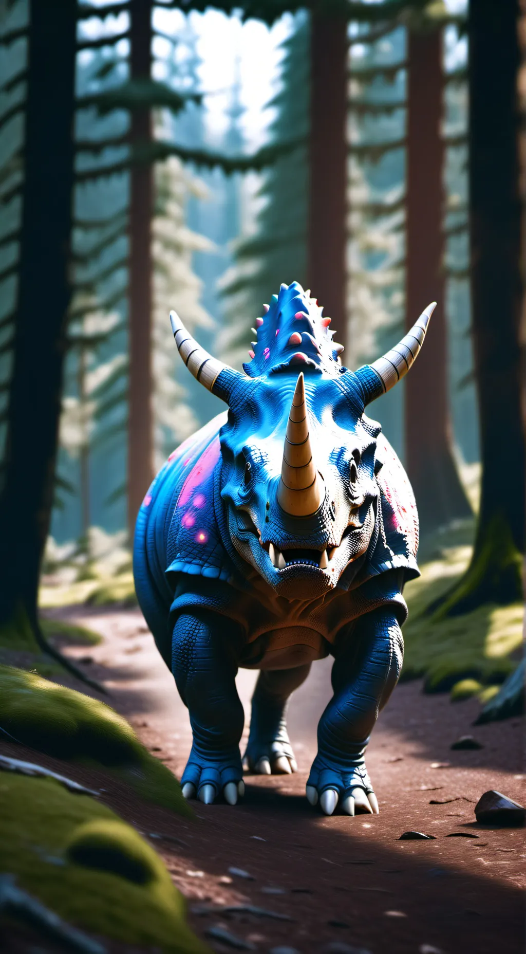 ai character: Triceratops  background