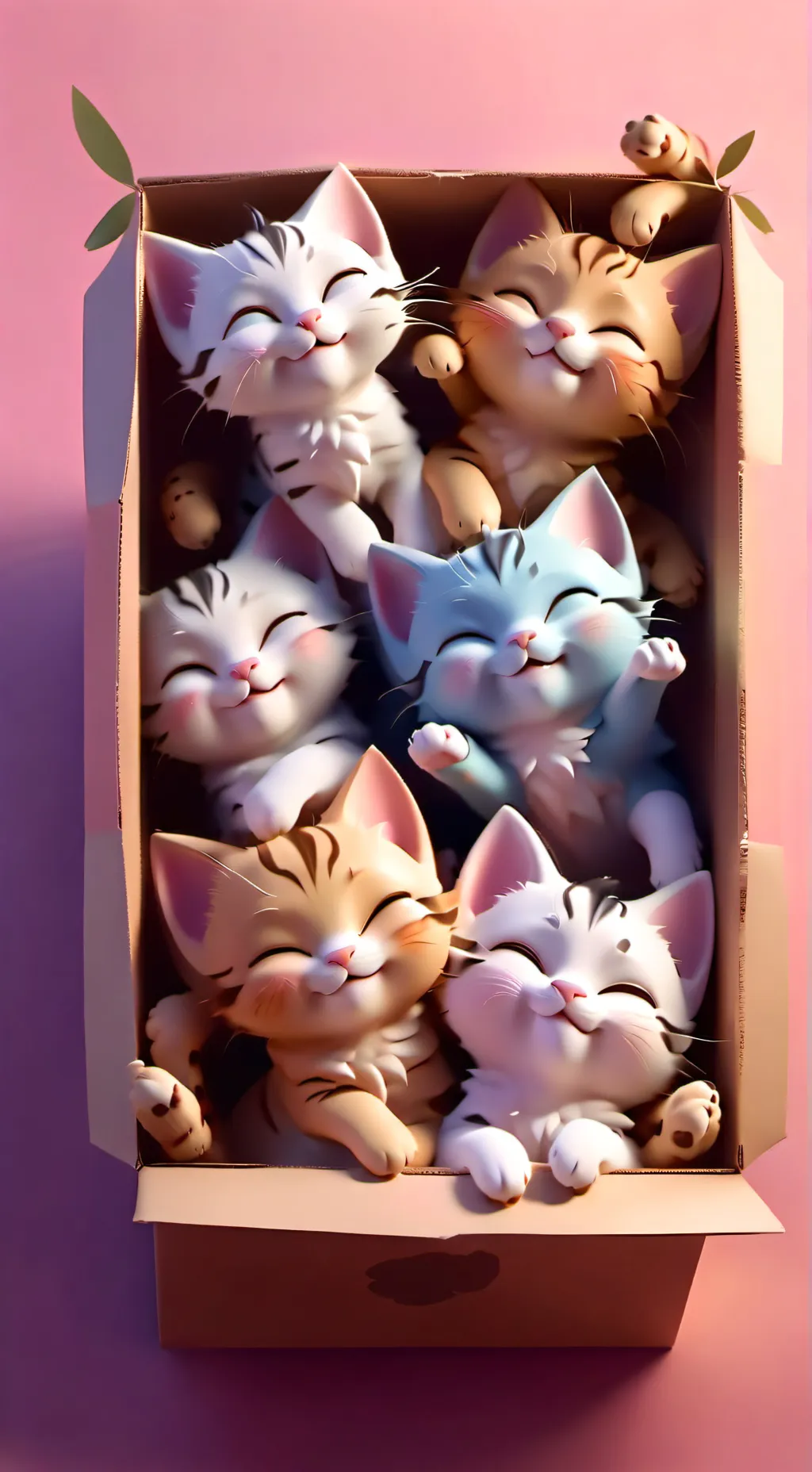 ai character: cute kittens background