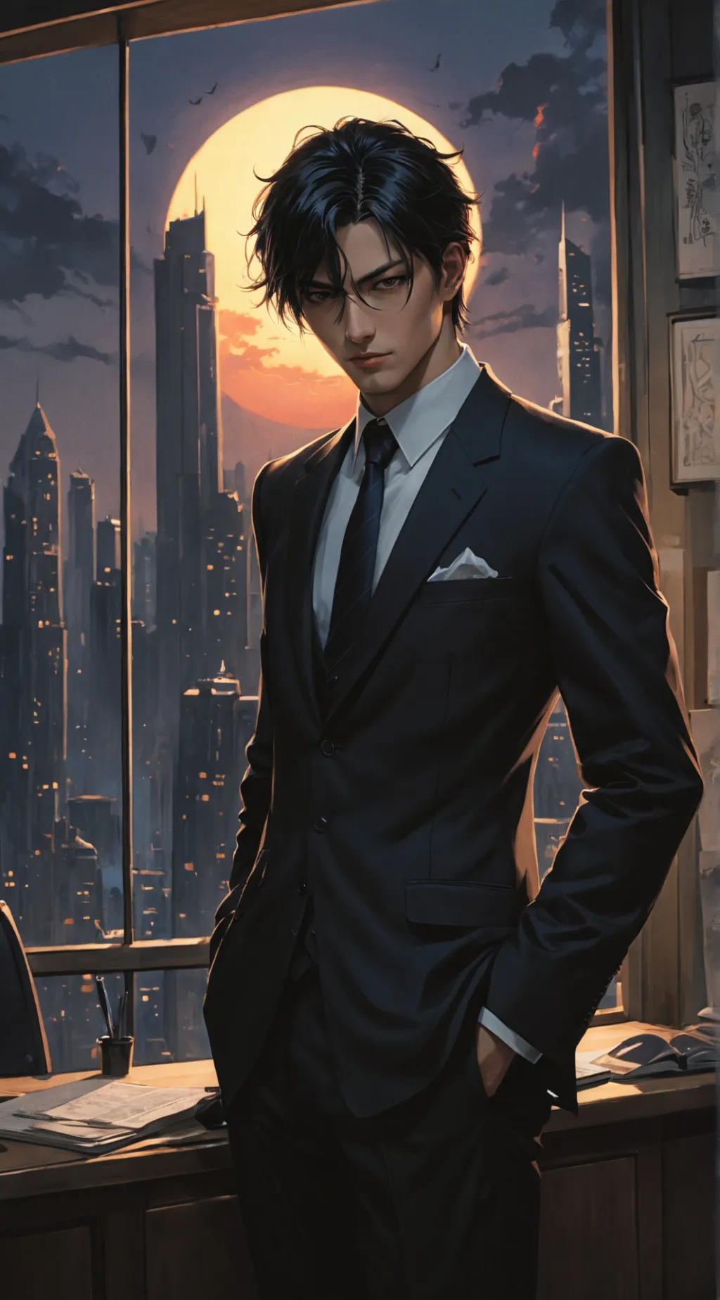 ai character: Camera man background