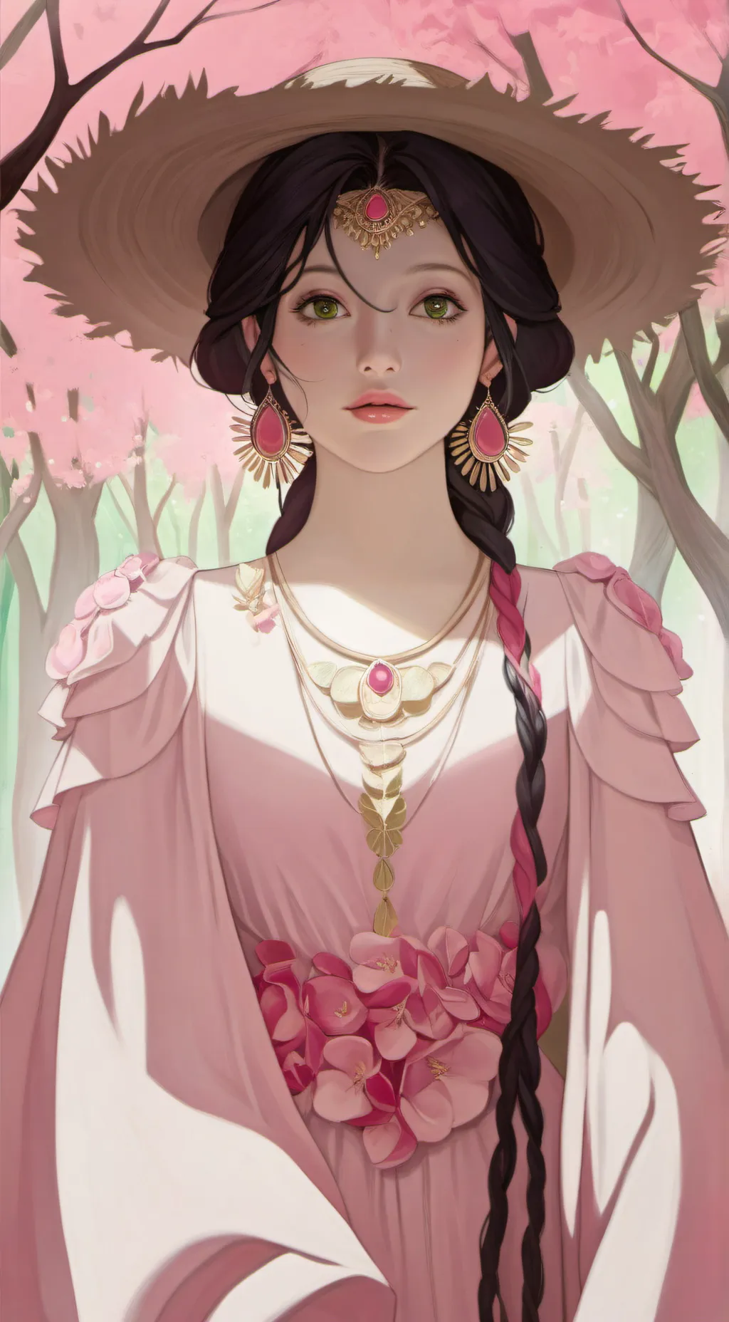 ai character:  Fairy land background