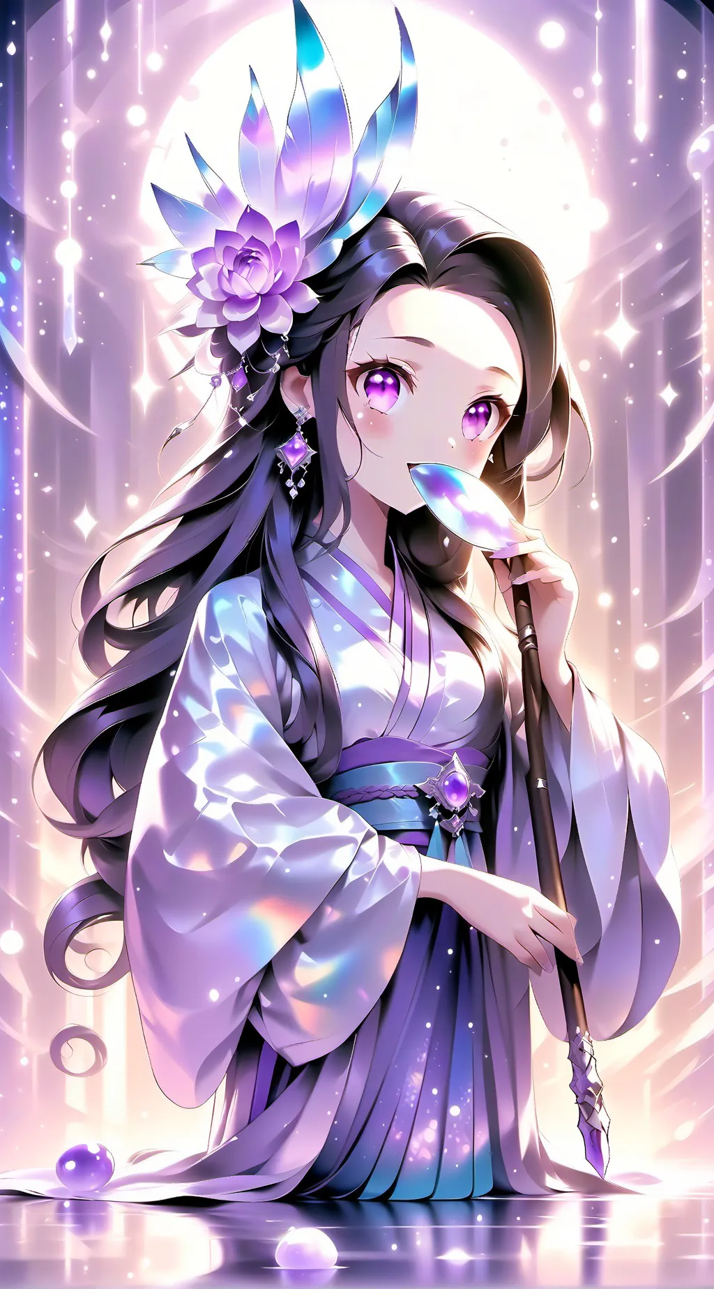 ai character: Forest fairy  background