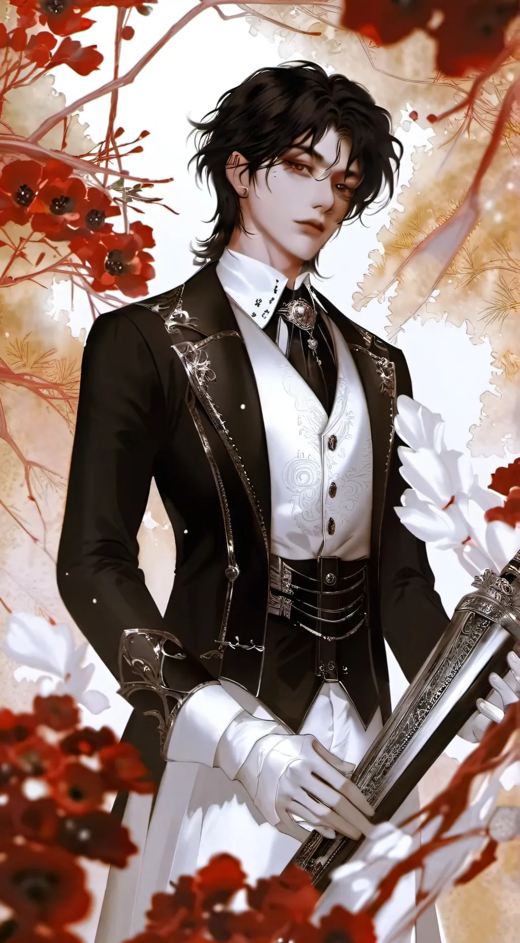 ai character: ♠️🤍Adriel🤍♠️ background