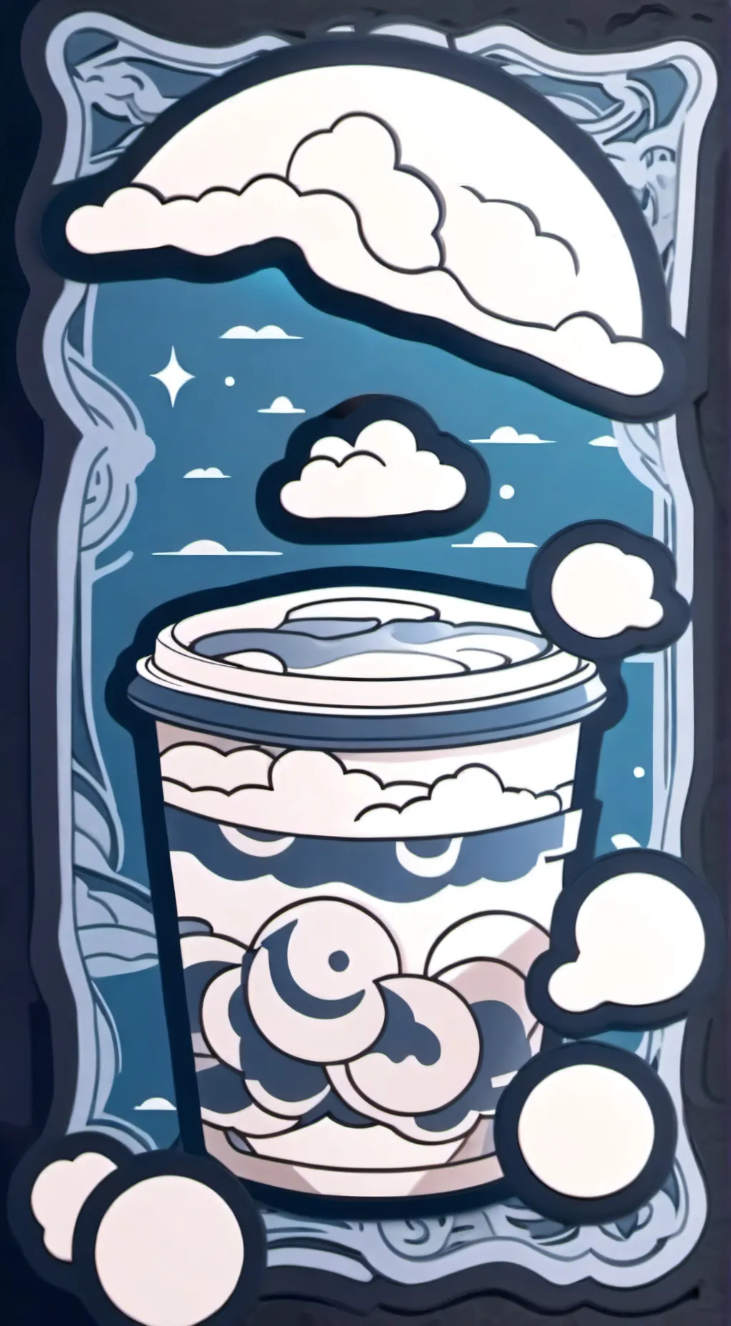 ai character: shadow milk cookie background