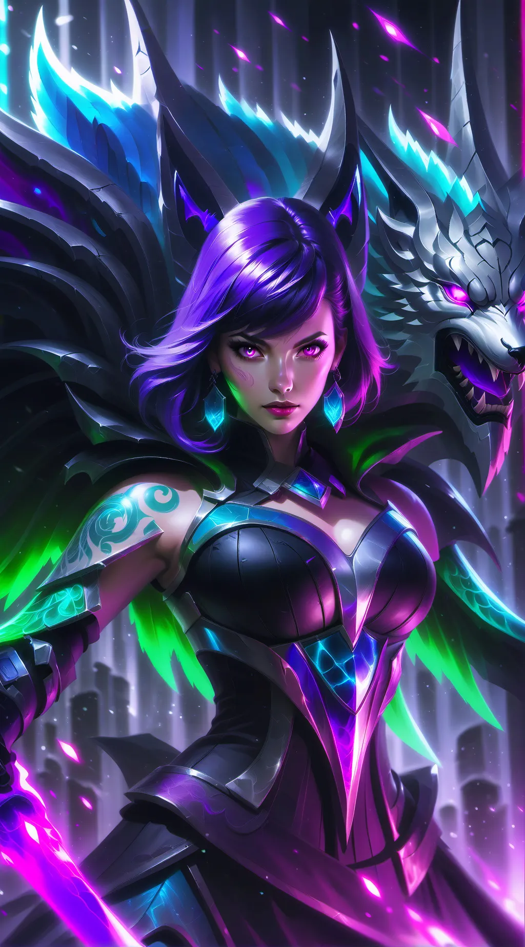 ai character: Aurora background