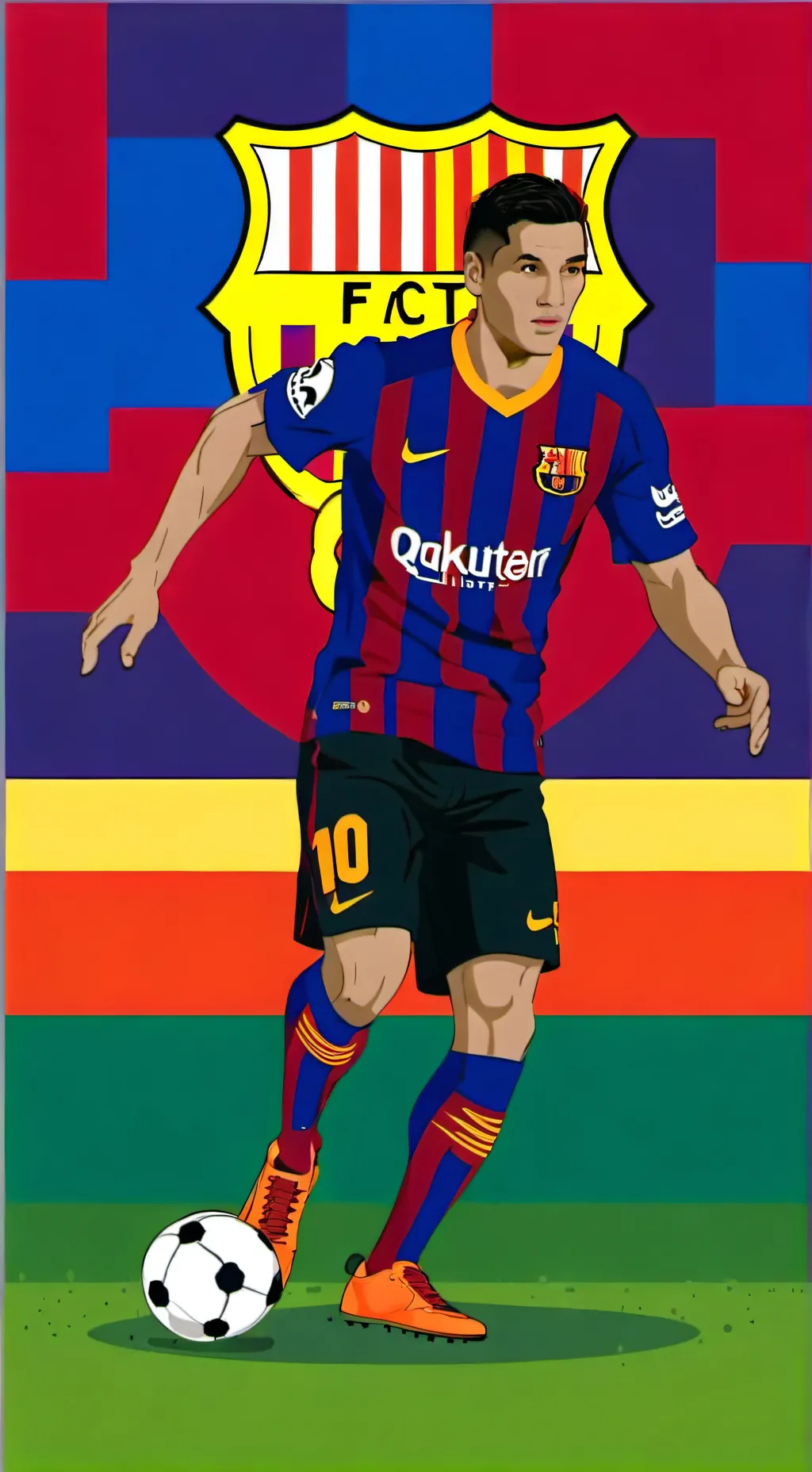 ai character: FC Barcelona  background