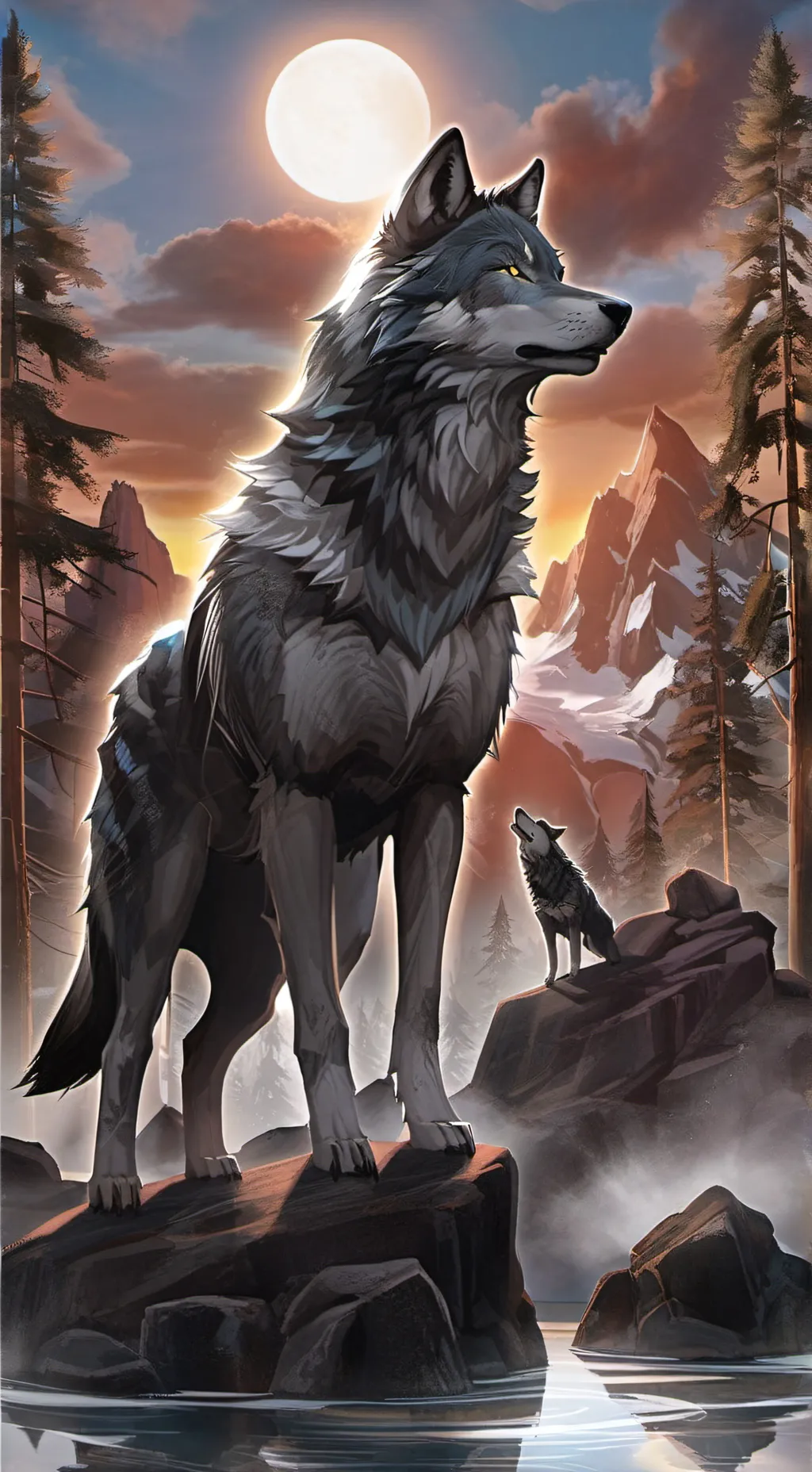 ai character: wolf background