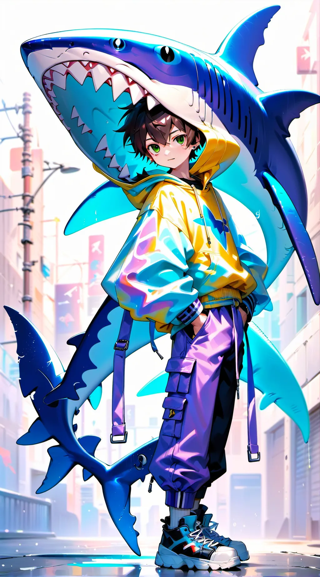 ai character: ZuddyTheShorkkyyy background