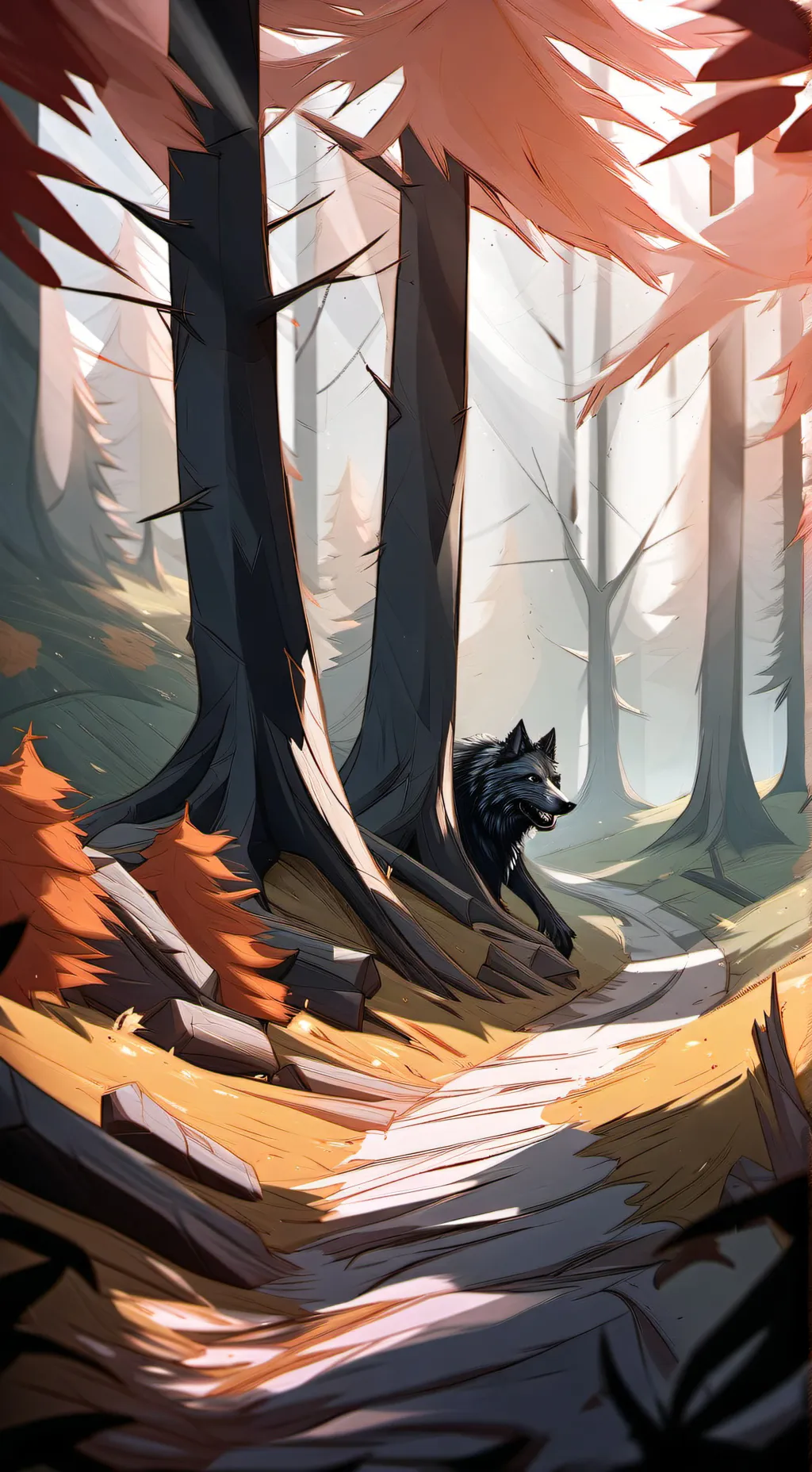 ai character: Missing background