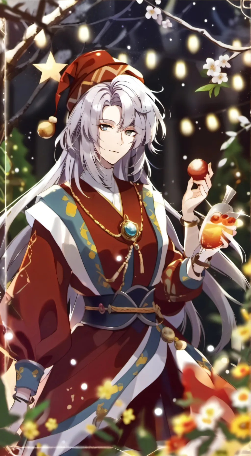 ai character: Crimson Petal background