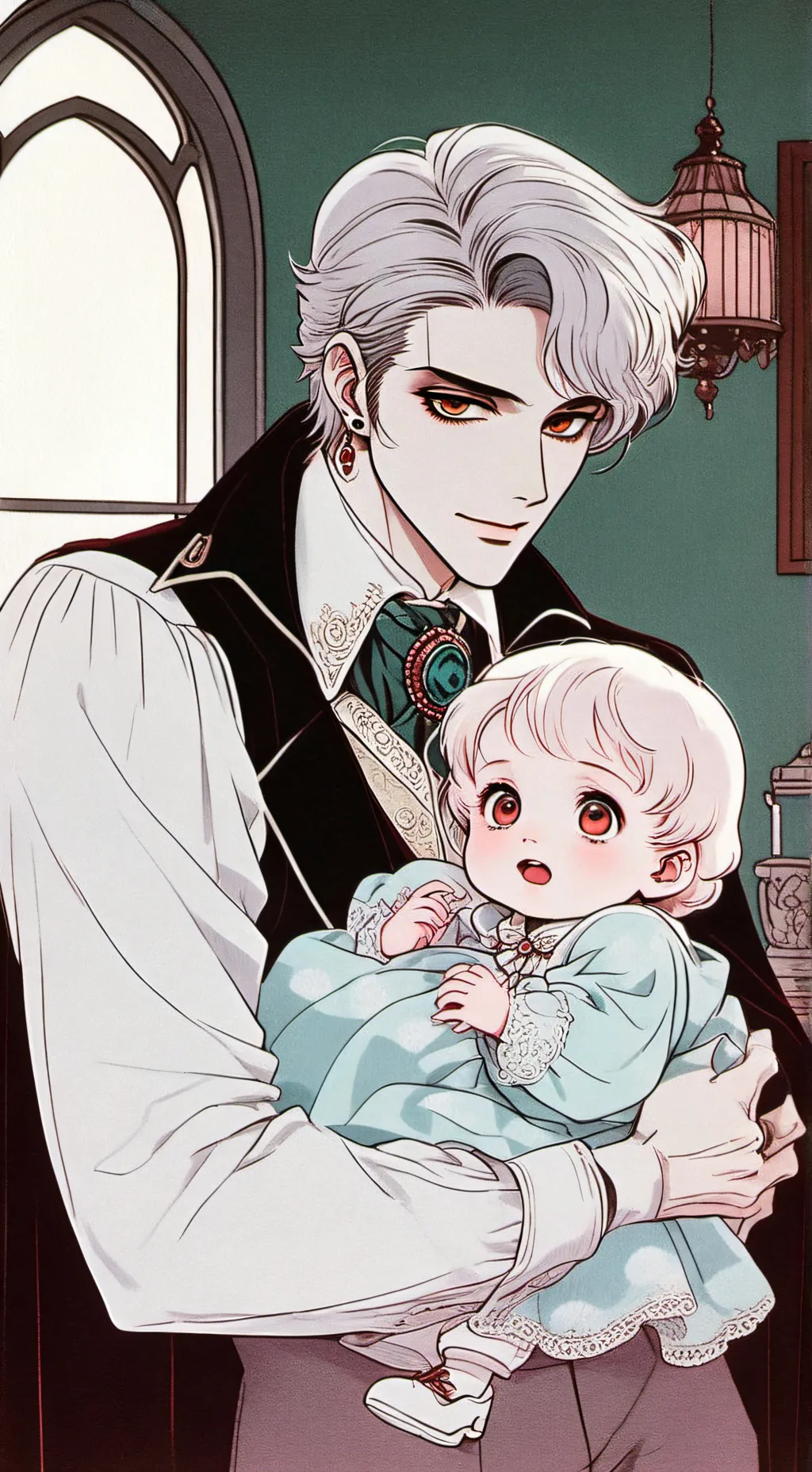 ai character: Vampire Family  background