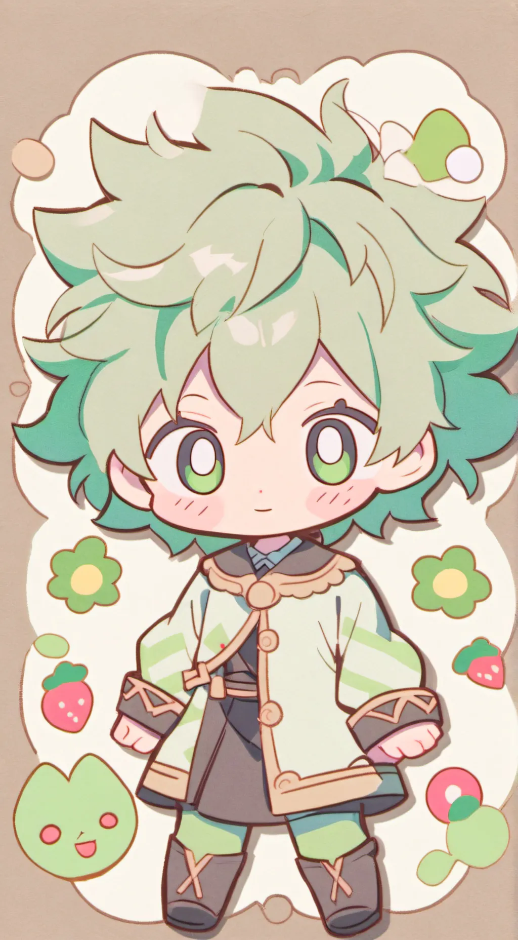 ai character: deku doll background