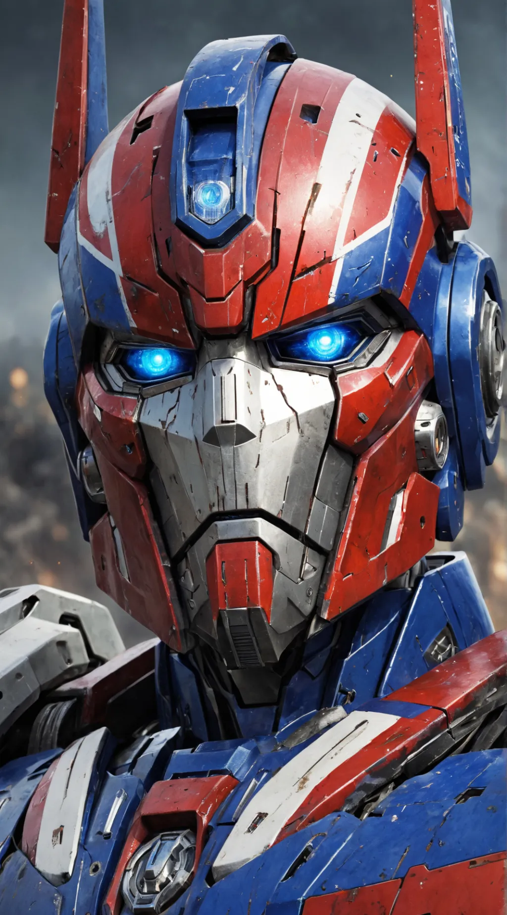 ai character: Optimus Prime background
