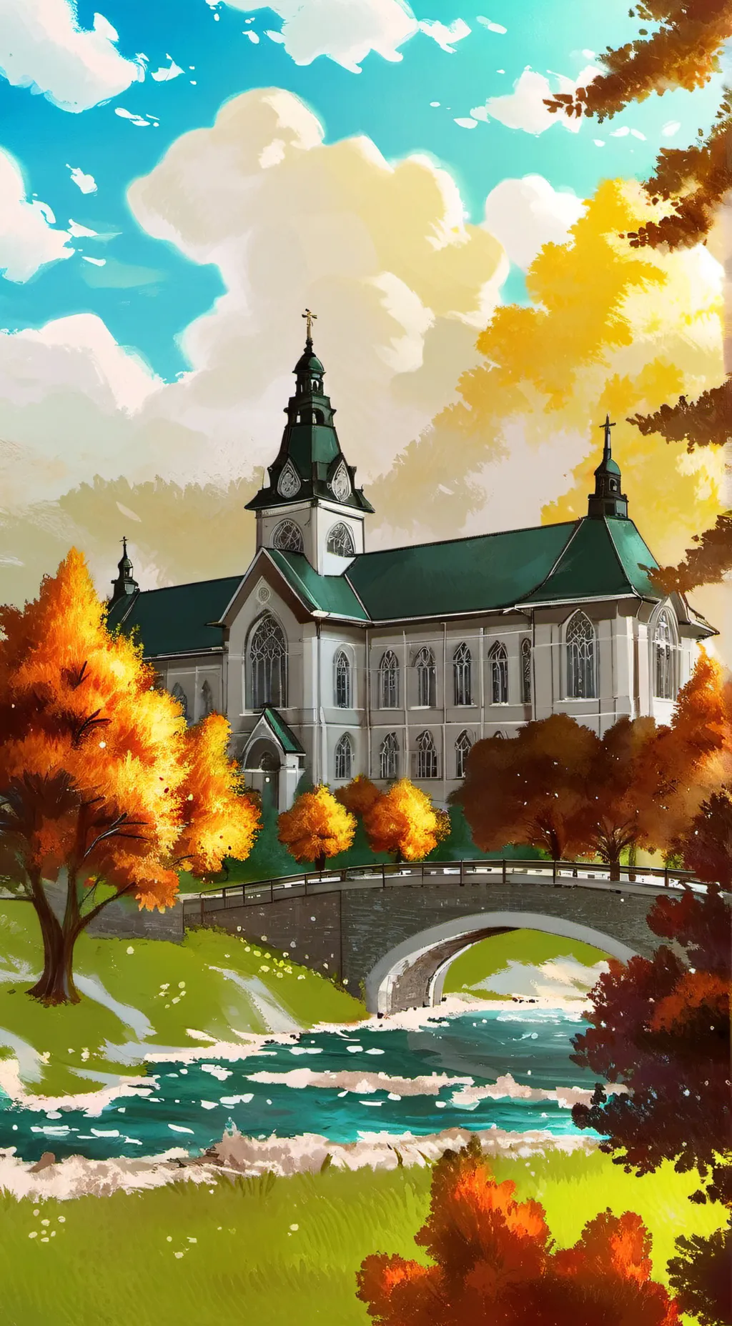 ai character: UNC Chappell hill background