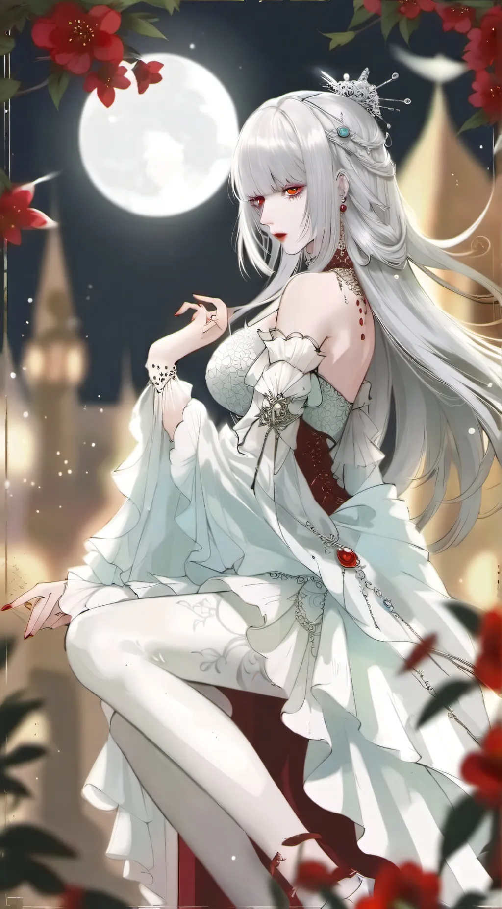 ai character: Moonlit Princess background