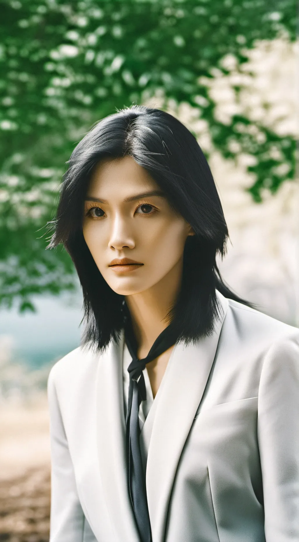 ai character: Violet background