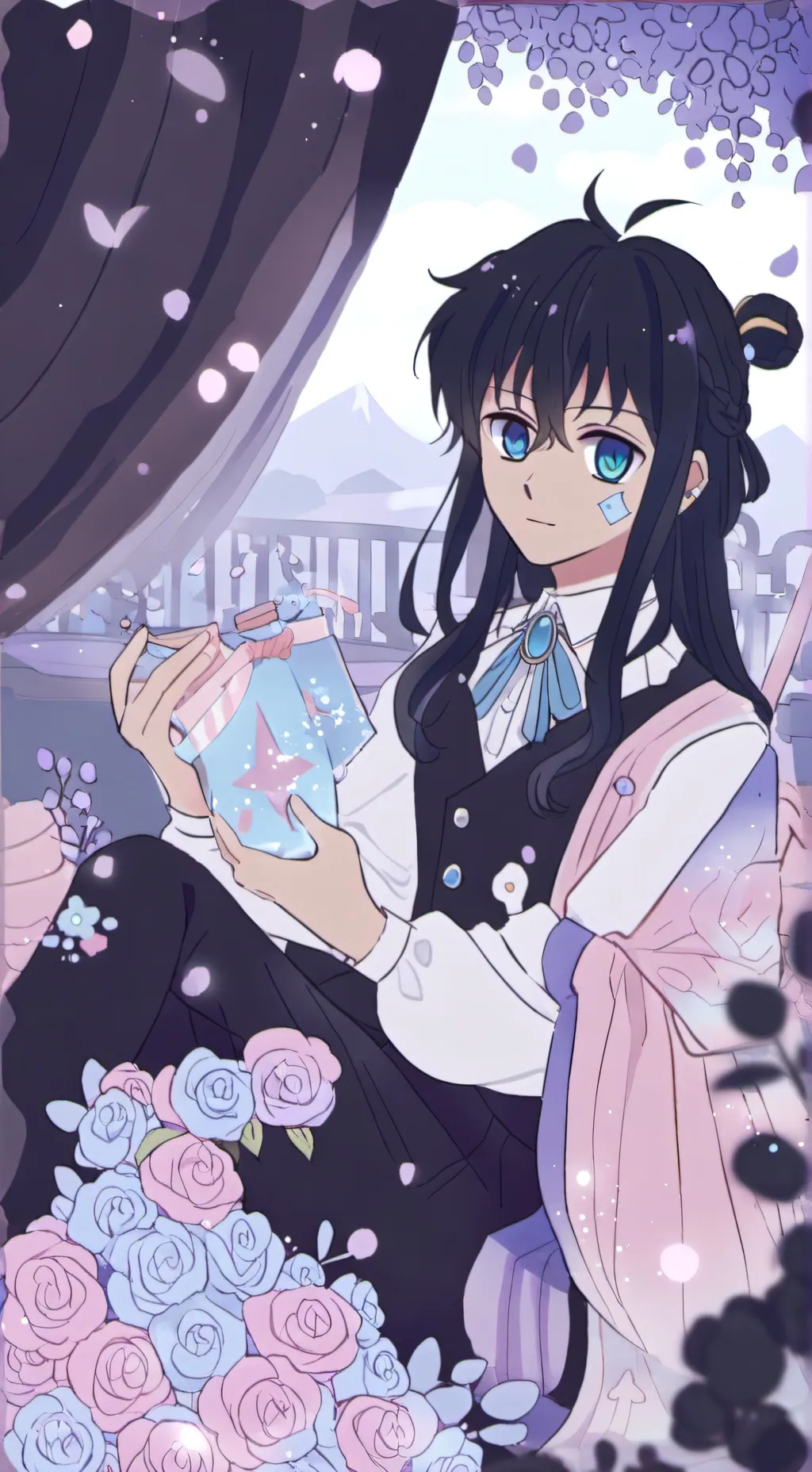 ai character: muichiro rupture background